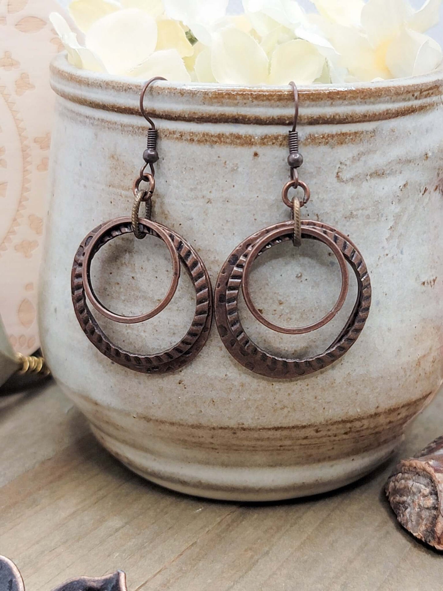Copper Layered Hoop Earrings, Nicki Lynn Jewelry