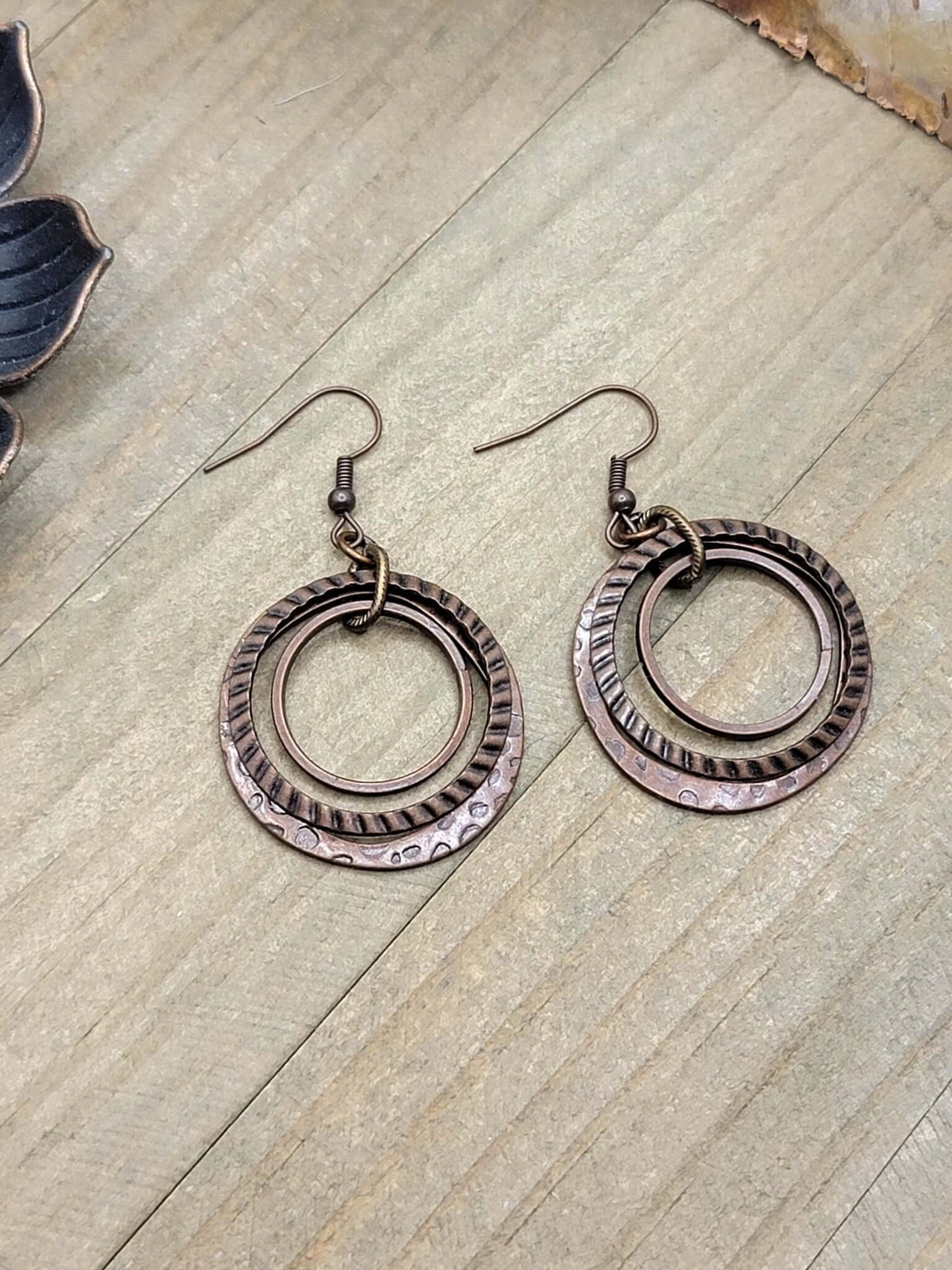 Copper Layered Hoop Earrings, Nicki Lynn Jewelry