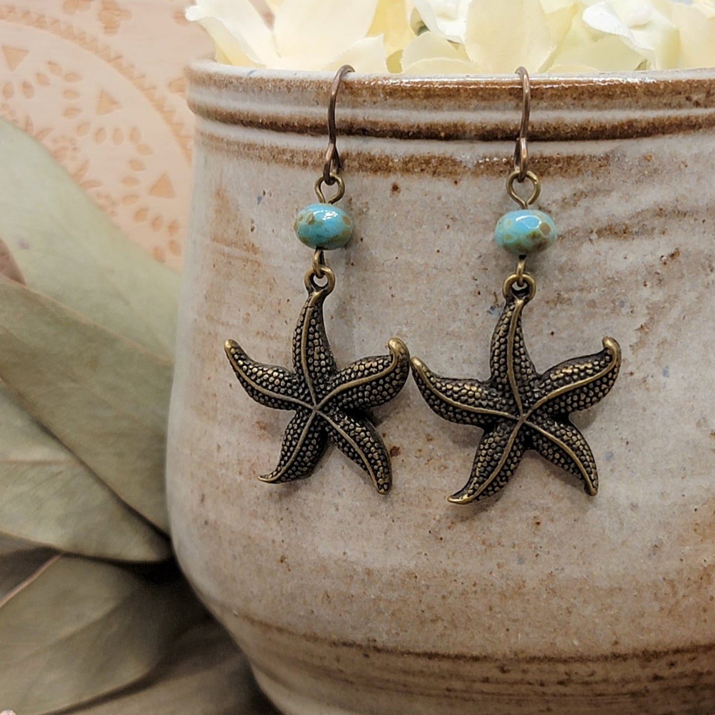 Starfish Drop Earrings, Nicki Lynn Jewelry