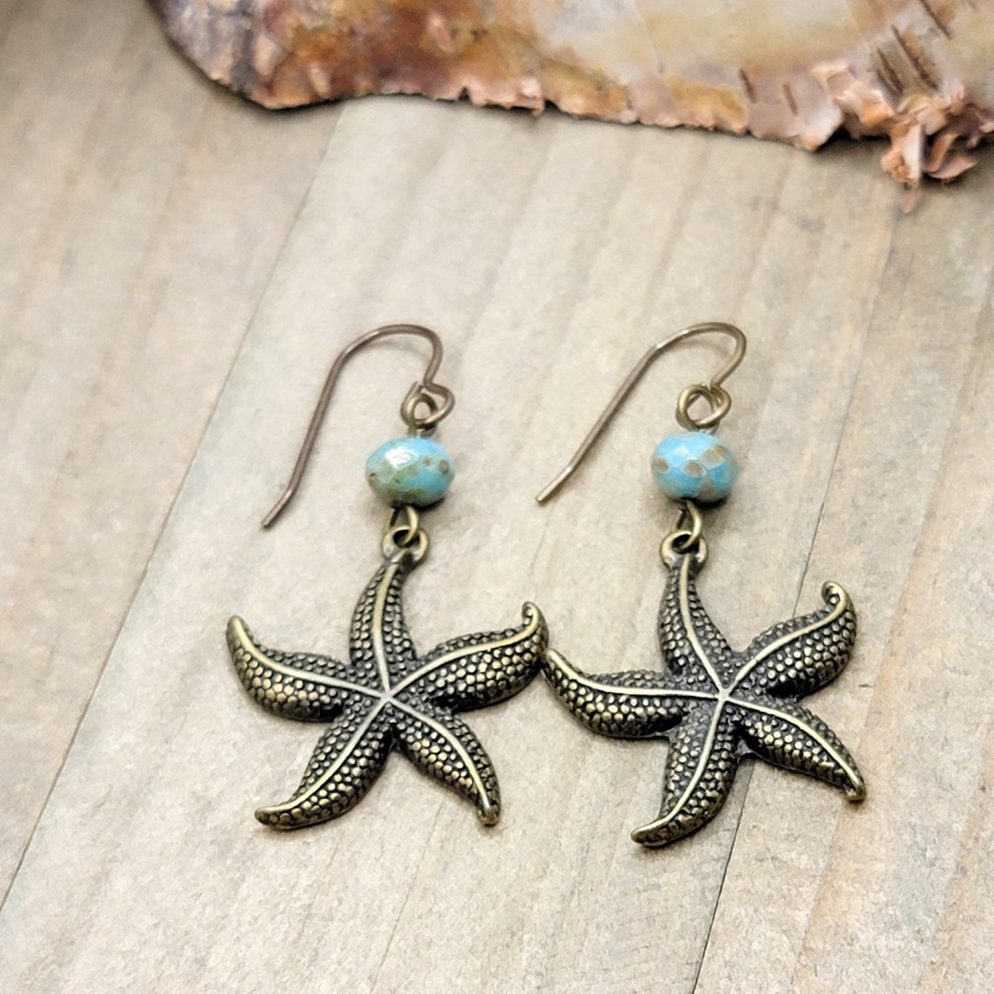Starfish Drop Earrings, Nicki Lynn Jewelry