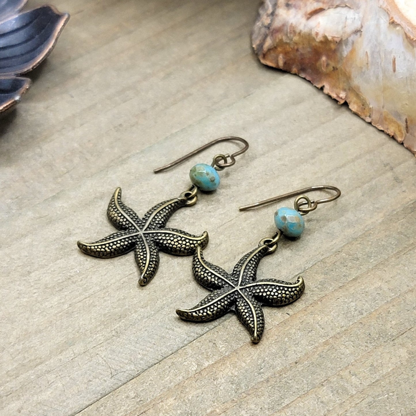 Starfish Drop Earrings, Nicki Lynn Jewelry