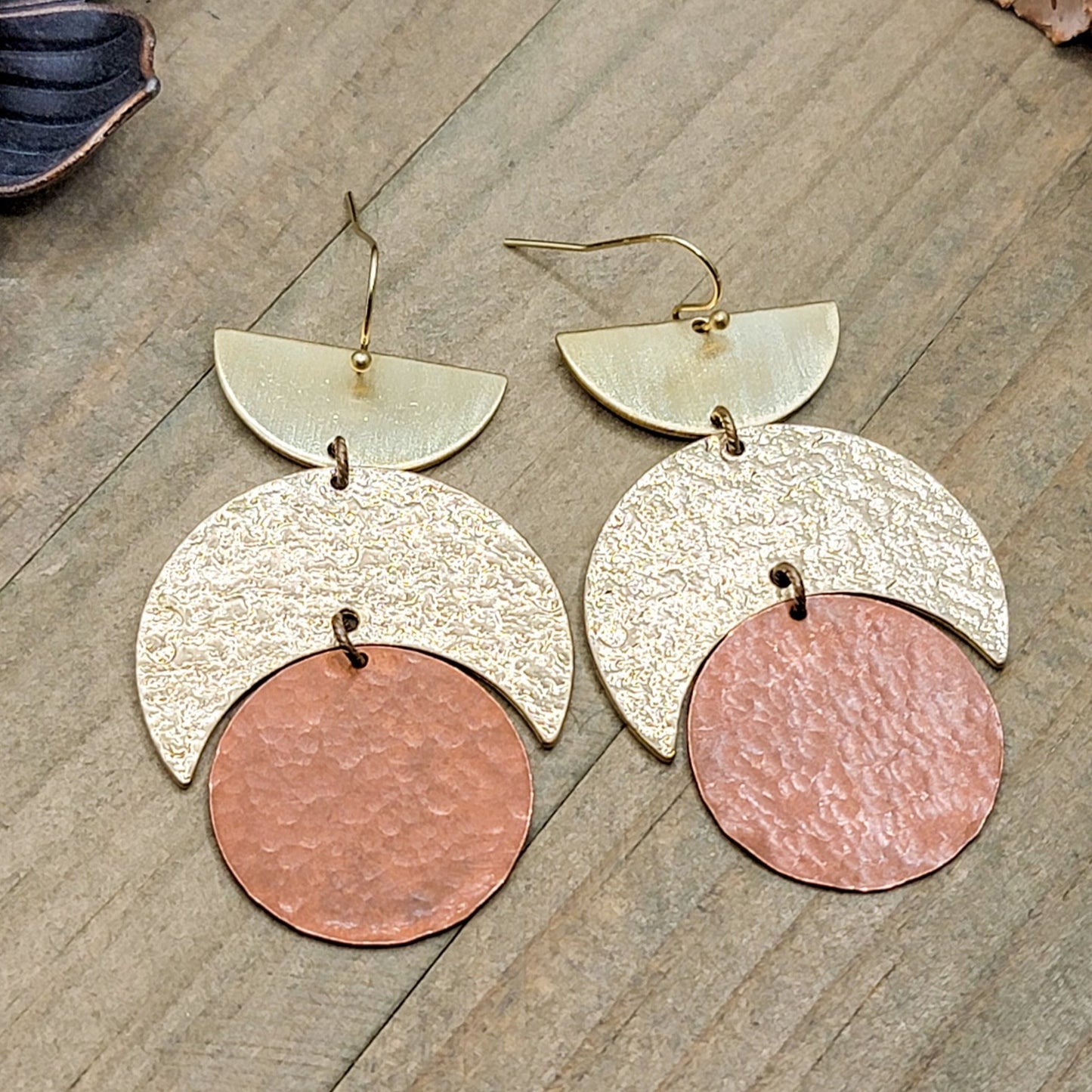 Large Mixed Metal Statement Earrings, Nicki Lynn Jewelry