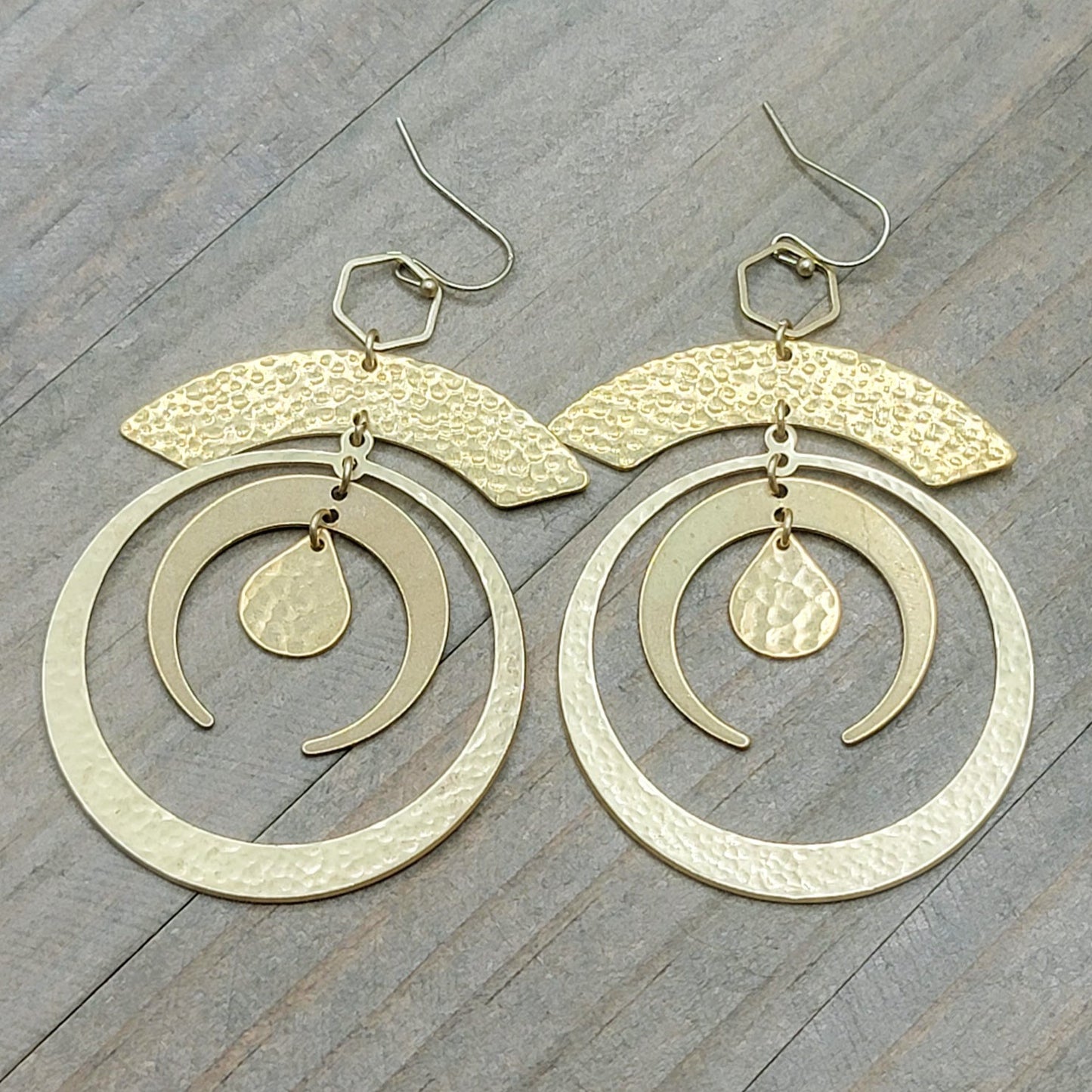 Large Gold Statement Hoop Earrings, Nicki Lynn Jewelry 