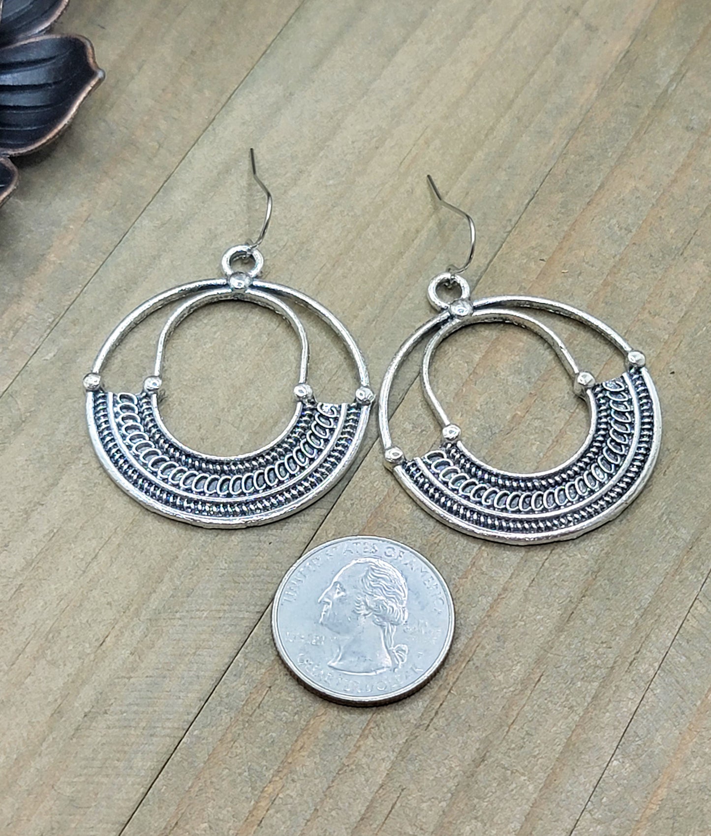 Large Statement Silver Hoop Earrings, Nicki Lynn Jewelry 