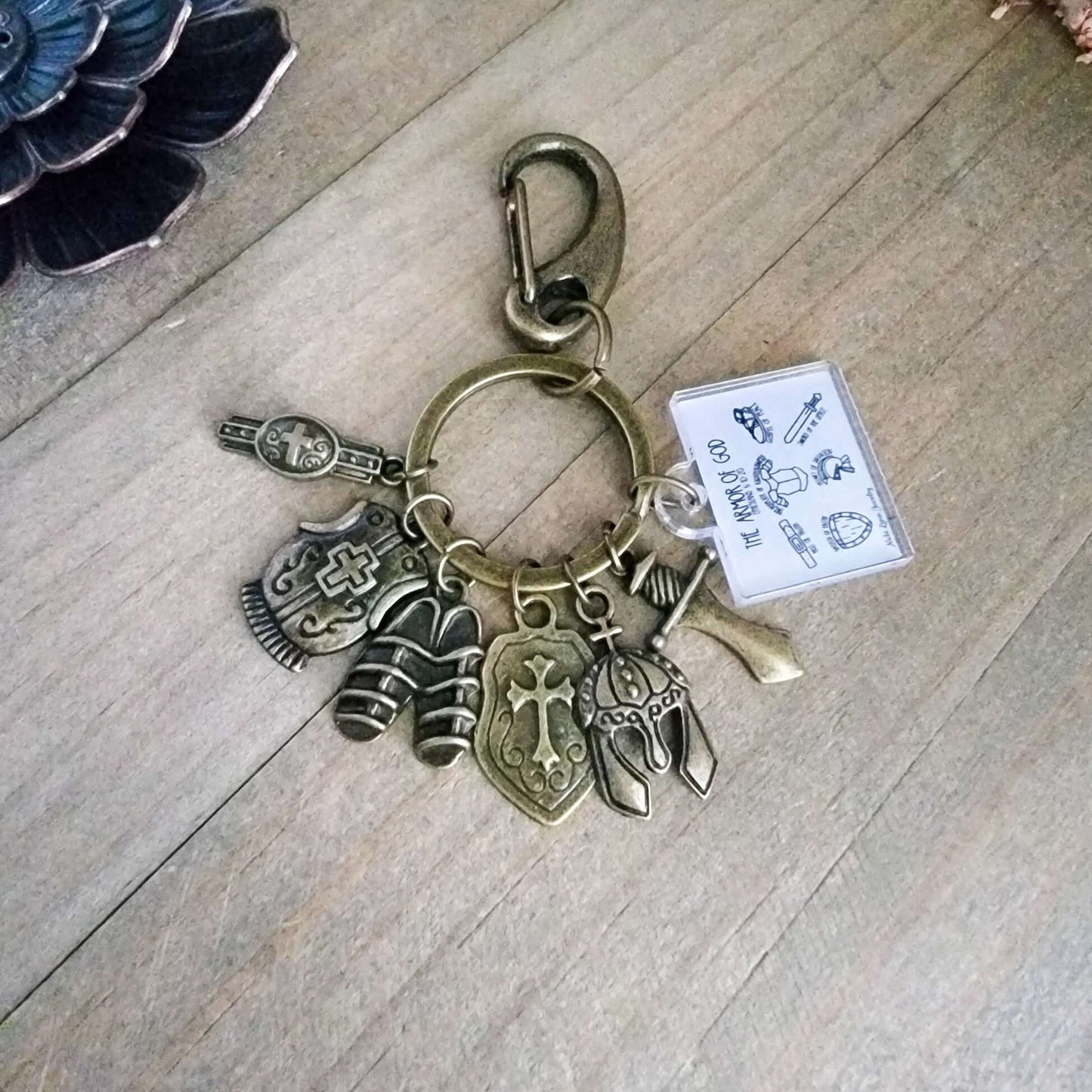 Armor of God Charm Keychain-Ephesians 6:10-20, Nicki Lynn Jewelry