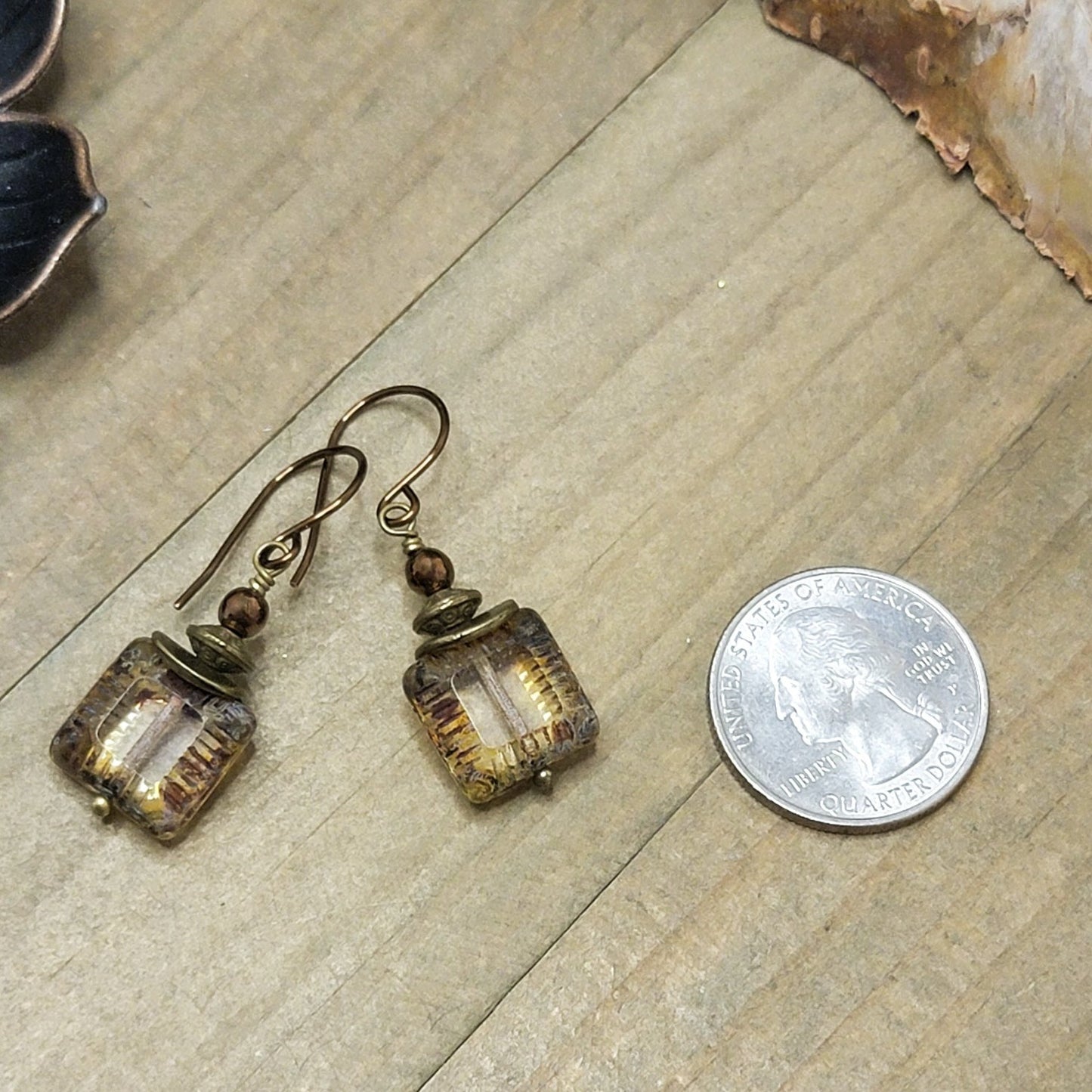 Small Boho Rustic Dangle Earrings, Nicki Lynn Jewelry