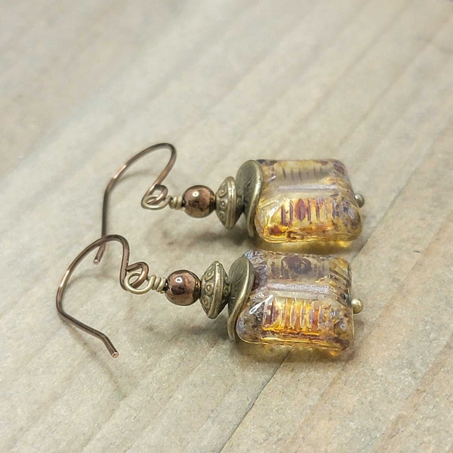 Small Boho Rustic Dangle Earrings, Nicki Lynn Jewelry