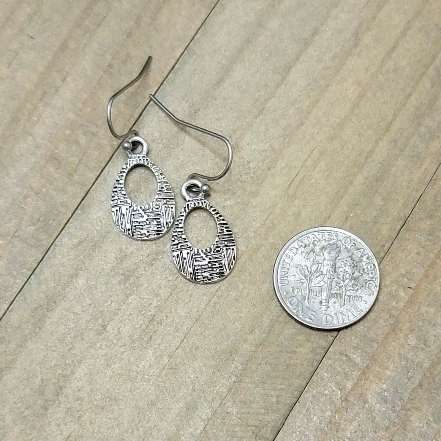 Tiny Silver Teardrop Earrings - Hypoallergenic, Nicki Lynn Jewelry