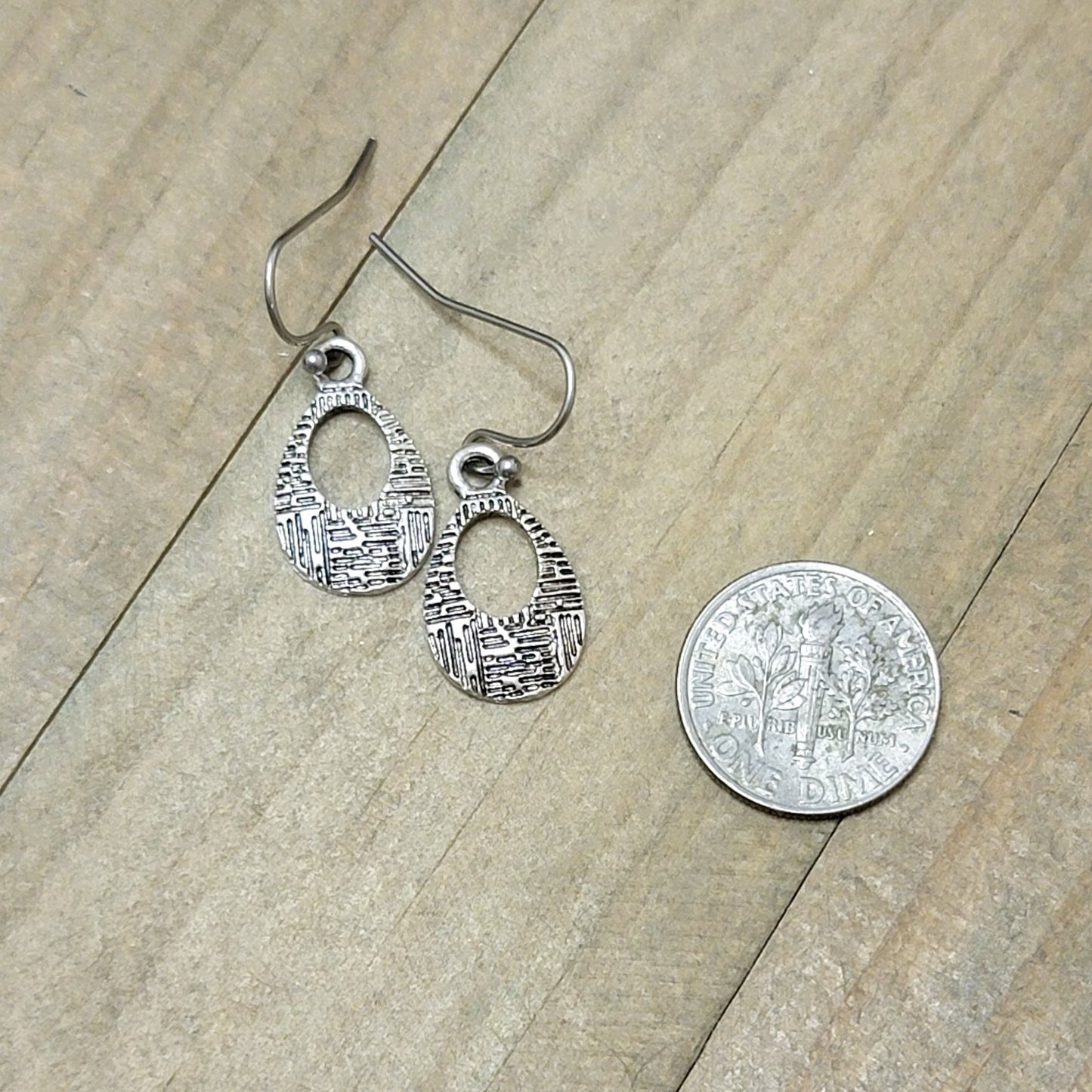 Tiny Silver Teardrop Earrings - Hypoallergenic, Nicki Lynn Jewelry