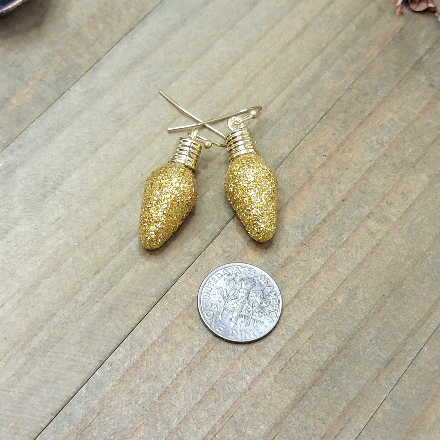 Sparkle Glitter Christmas Tree Bulb Festive Earrings-Gift, Nicki Lynn Jewelry