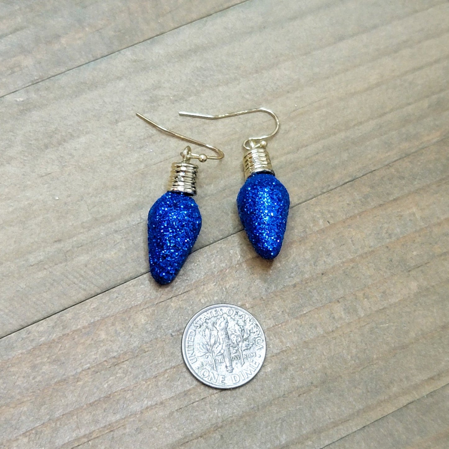 Sparkle Glitter Christmas Tree Bulb Festive Earrings-Gift, Nicki Lynn Jewelry