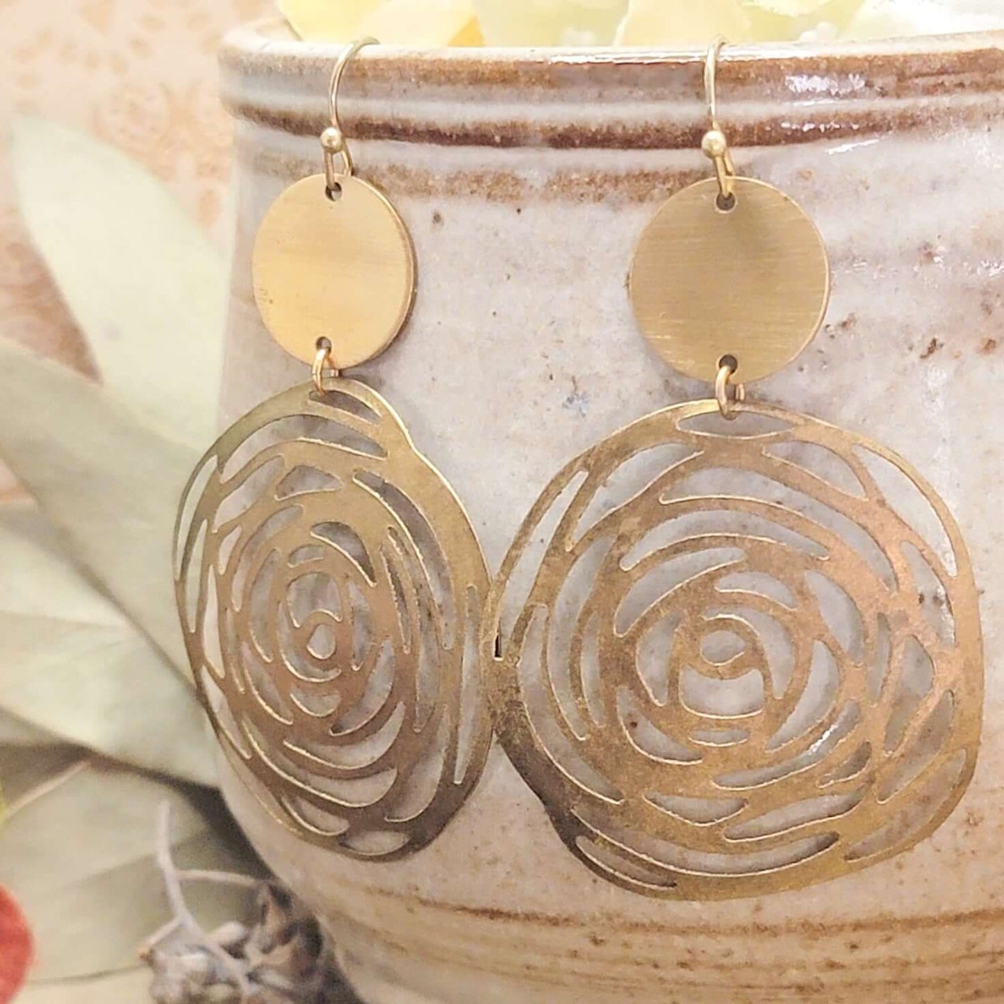 Matte Gold Swirl Earrings - Nicki Lynn Jewelry