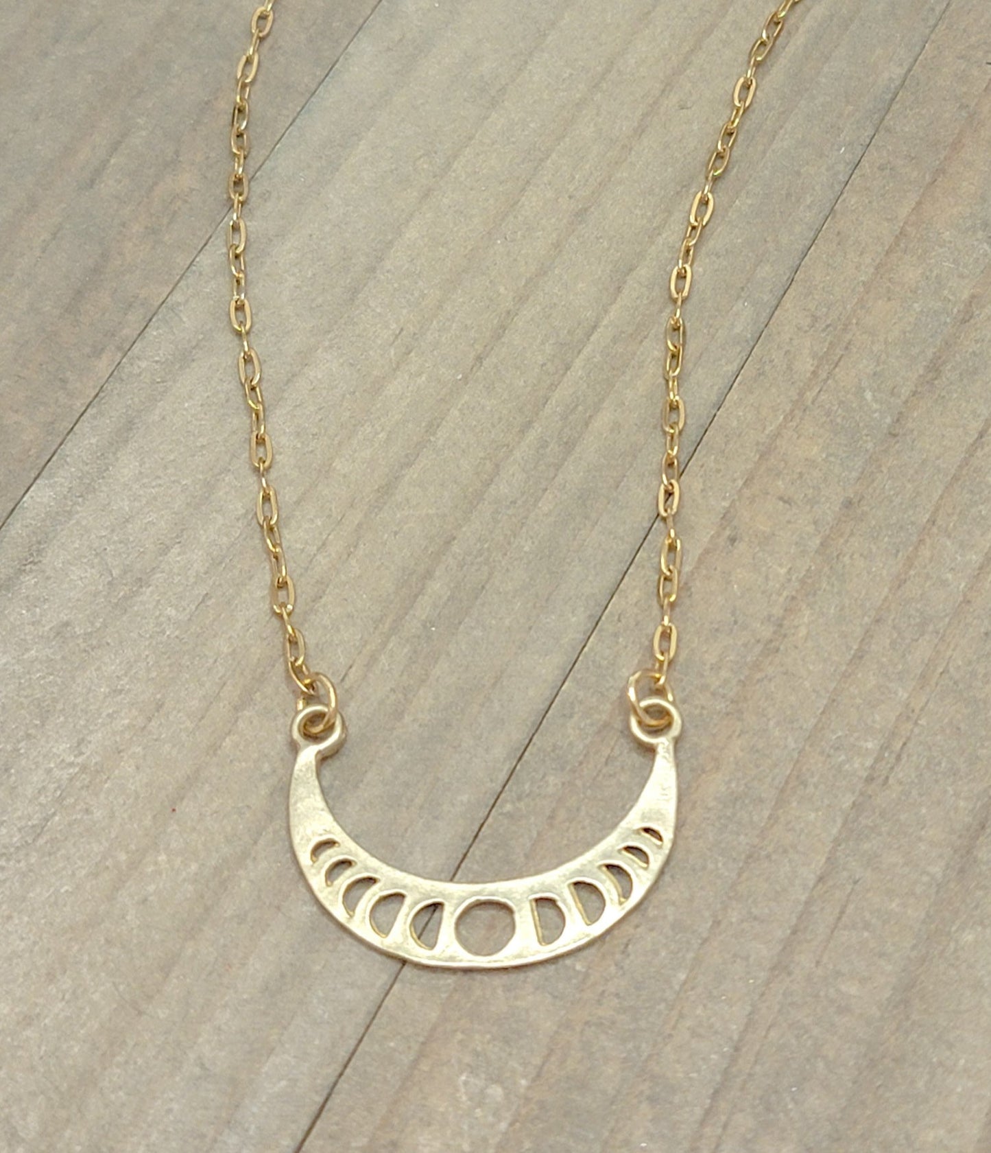 Gold Sun Moon Phase Necklace, Nicki Lynn Jewelry 