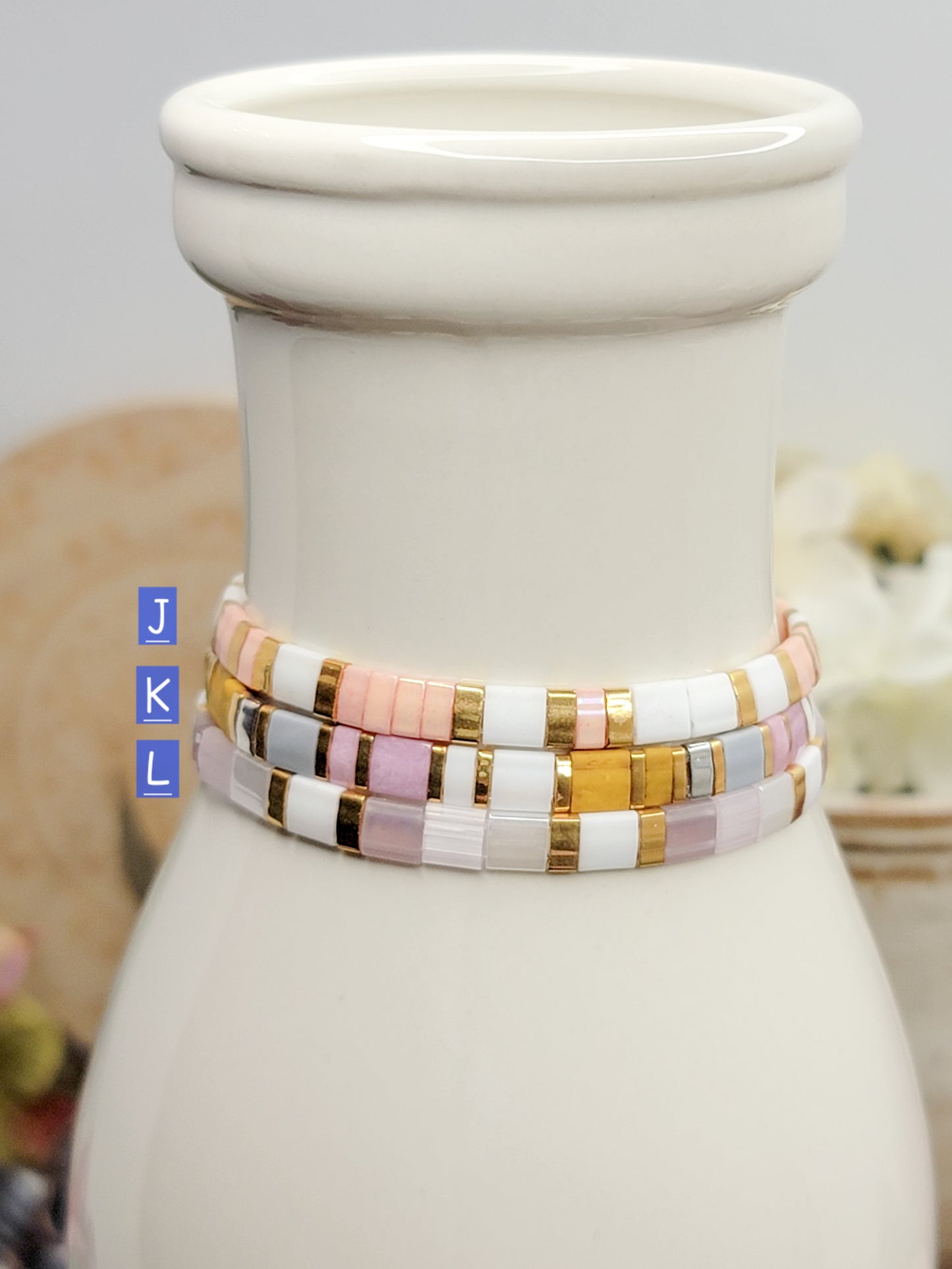 Colorful Glass Tila Tile Beaded Bracelet
