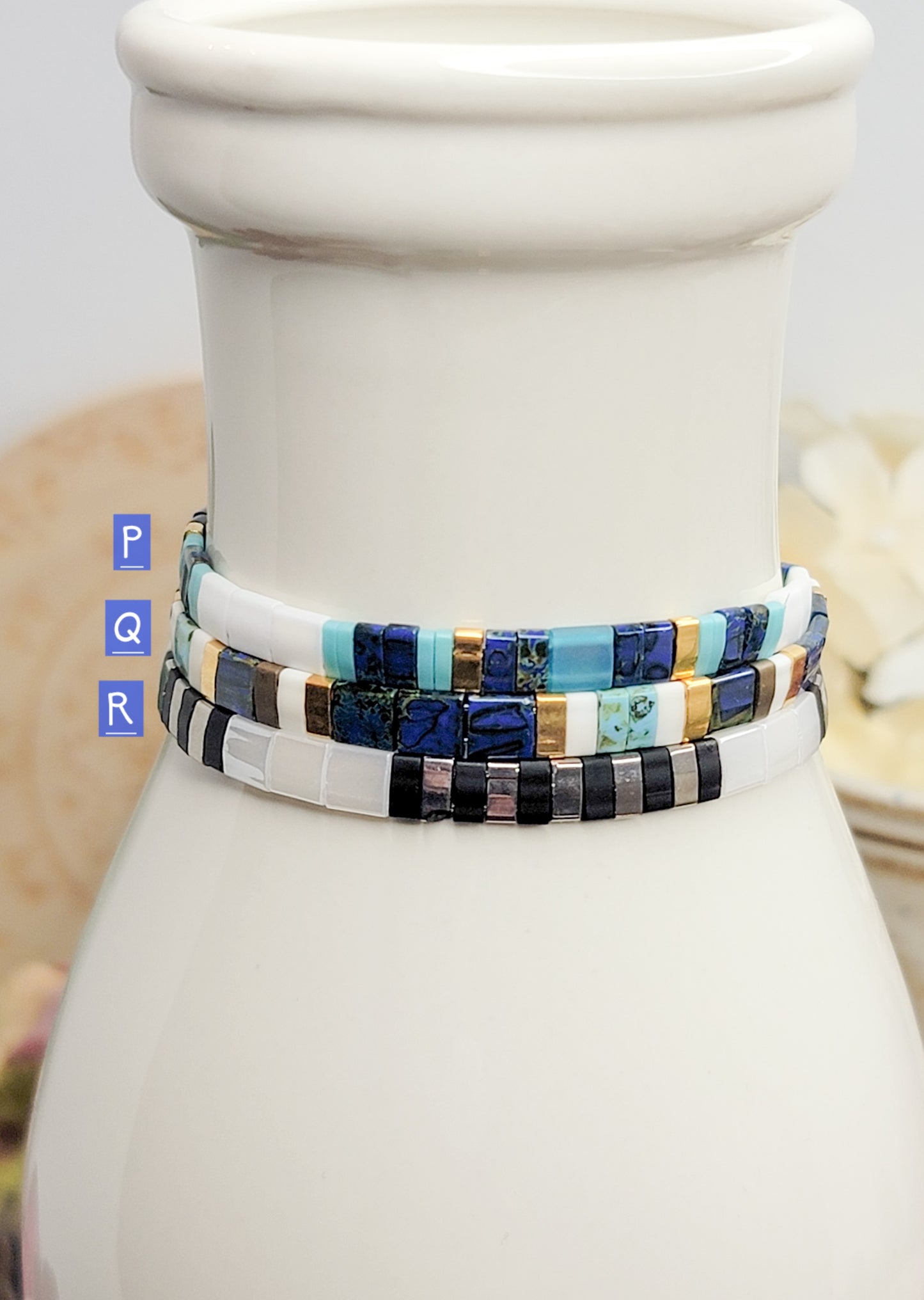 Colorful Glass Tila Tile Beaded Bracelet