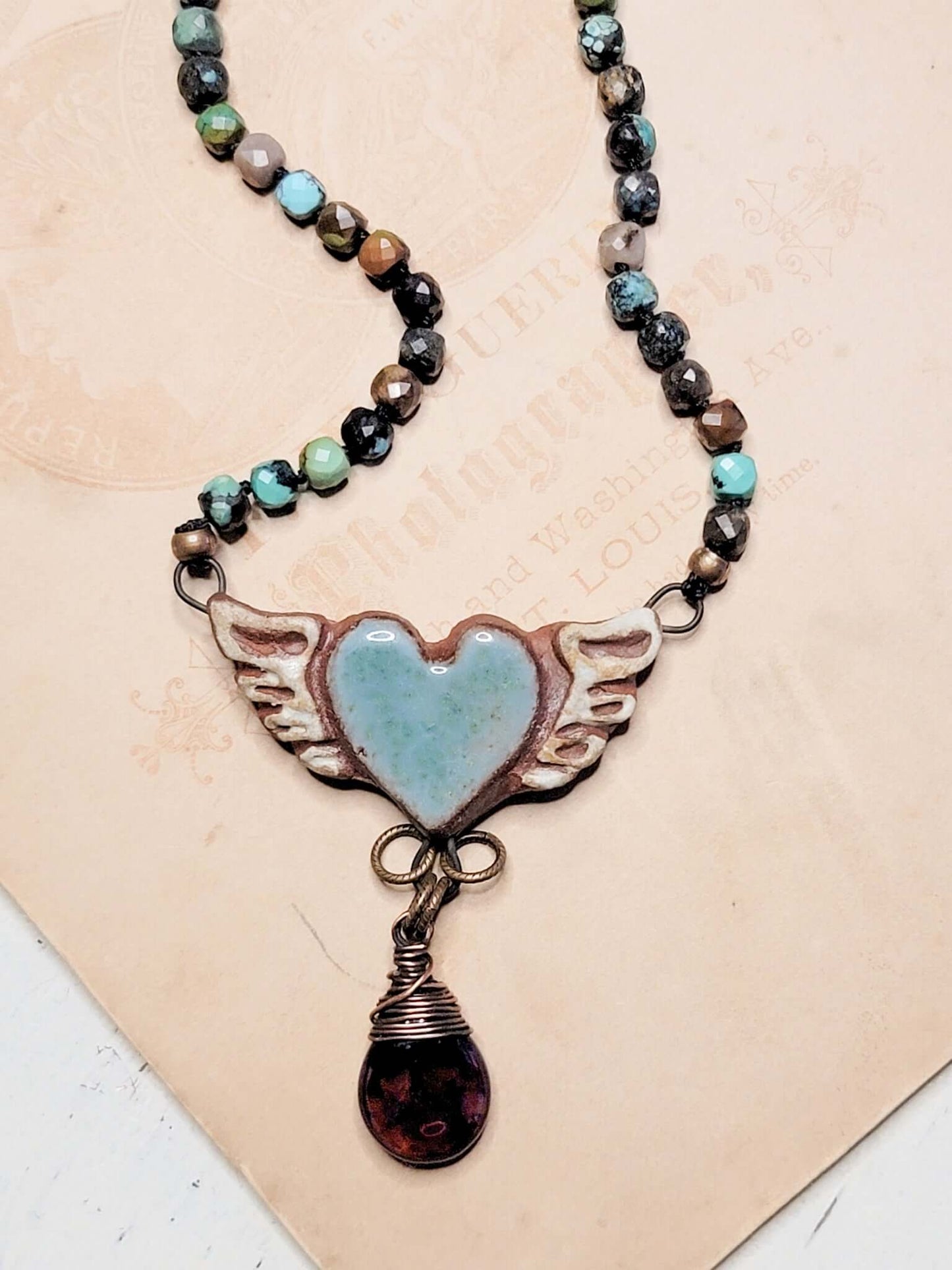 Knotted Turquoise Gemstone Necklace, Nicki Lynn Jewelry