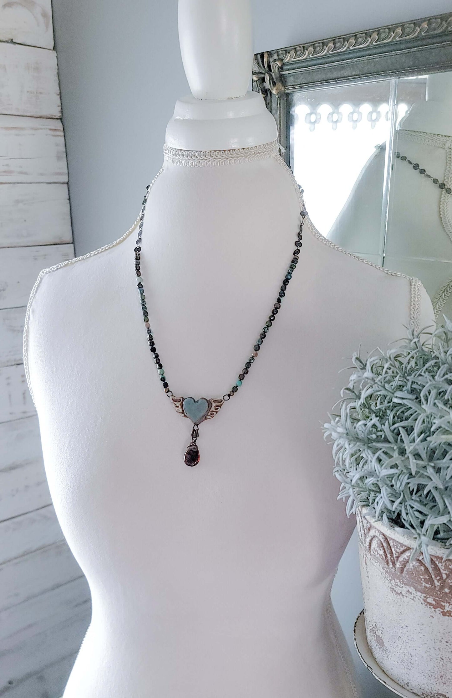 Knotted Turquoise Gemstone Necklace, Nicki Lynn Jewelry