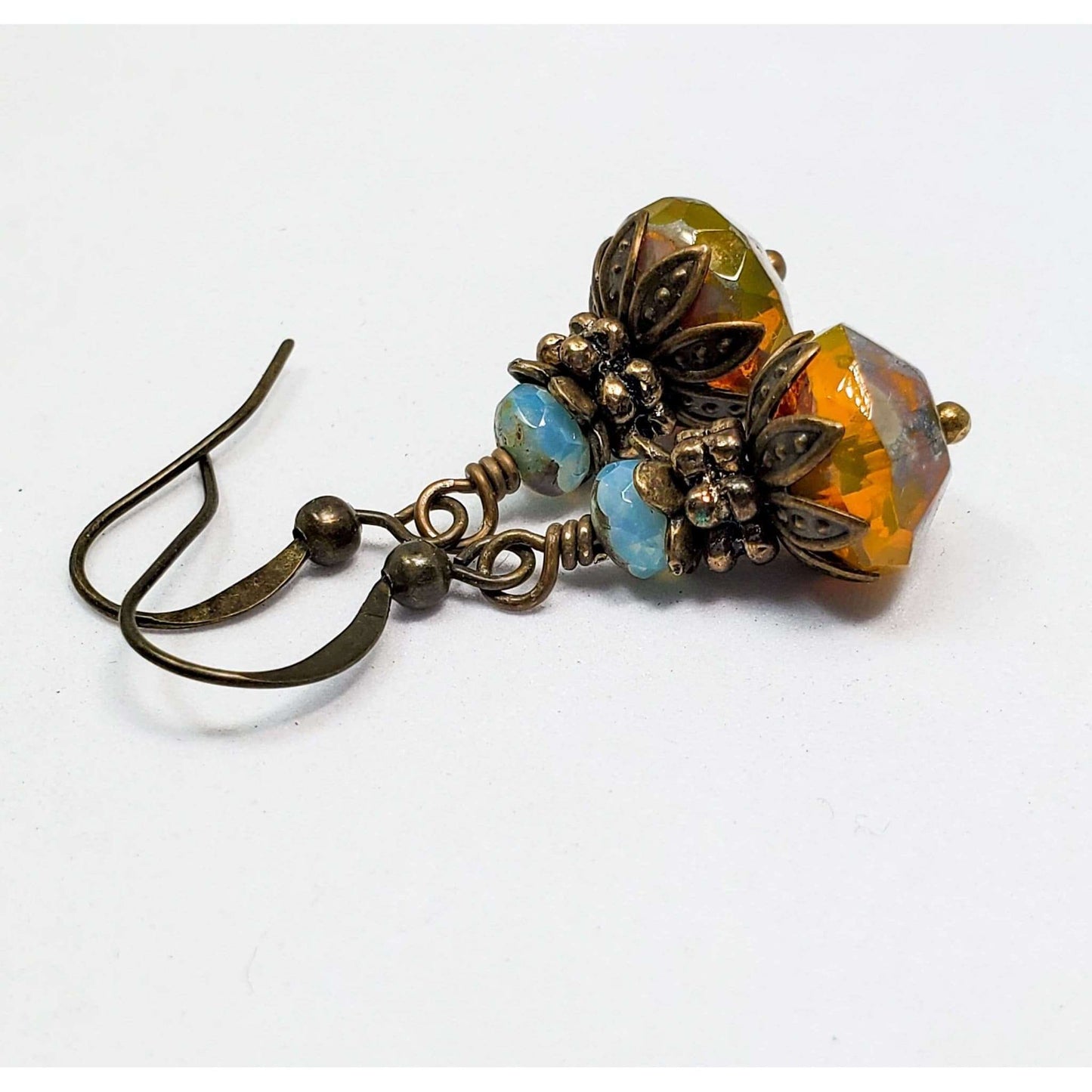 Picasso Czech Bead Earrings - Nicki Lynn Jewelry