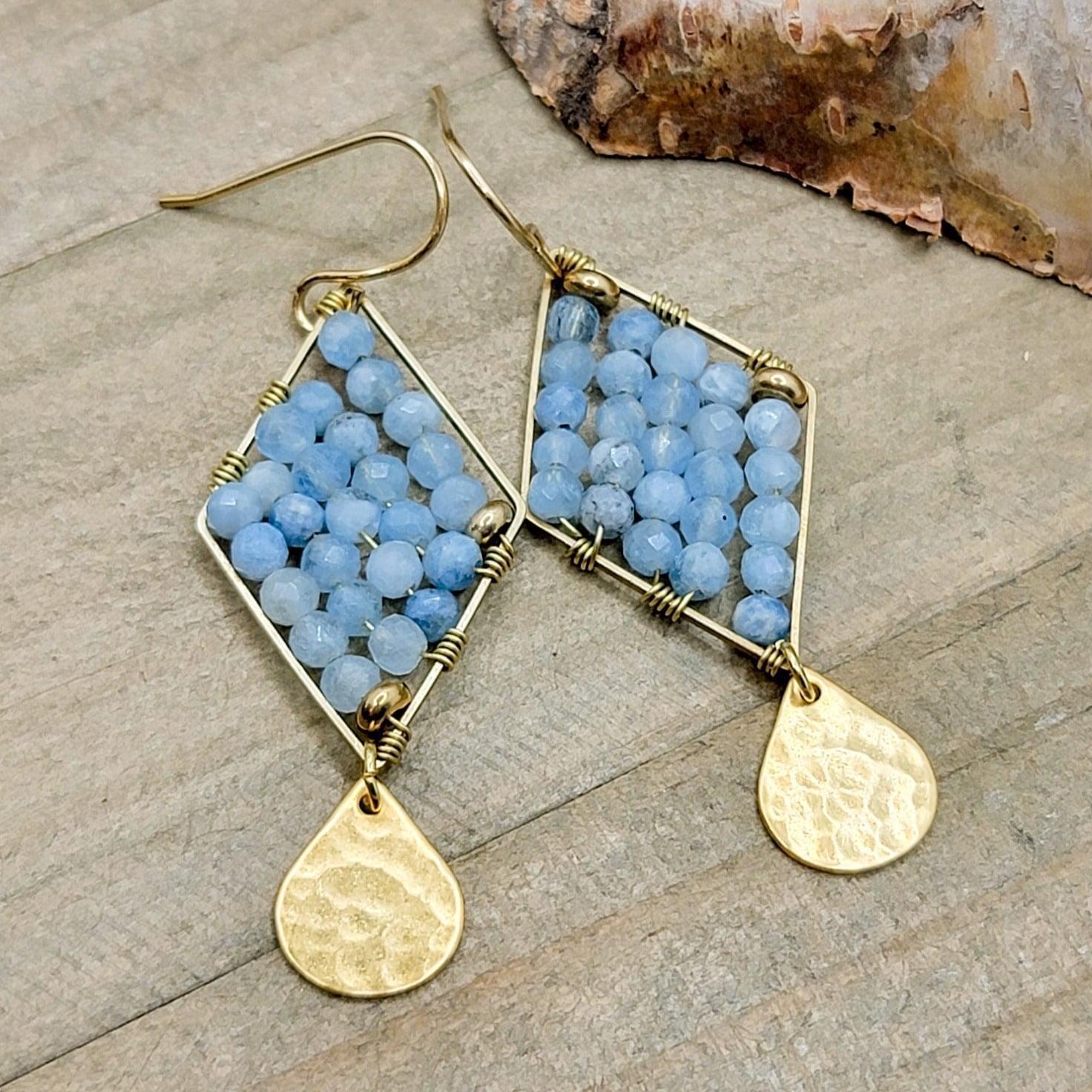 Aquamarine Gemstone Earrings - Nicki Lynn Jewelry