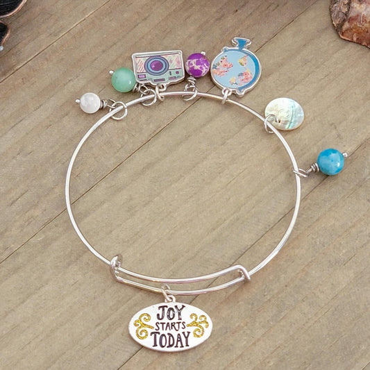 Adventure Charm Bangle Bracelet - Nicki Lynn Jewelry