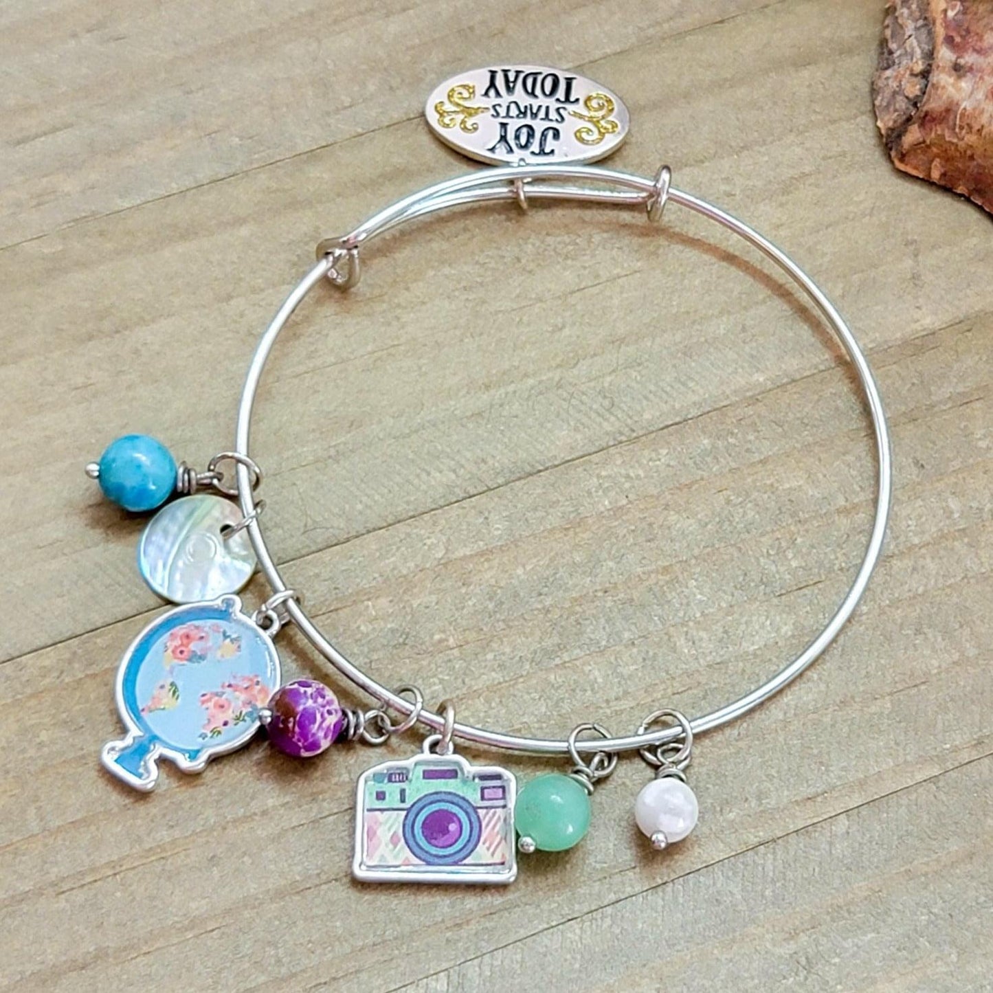 Adventure Charm Bangle Bracelet - Nicki Lynn Jewelry
