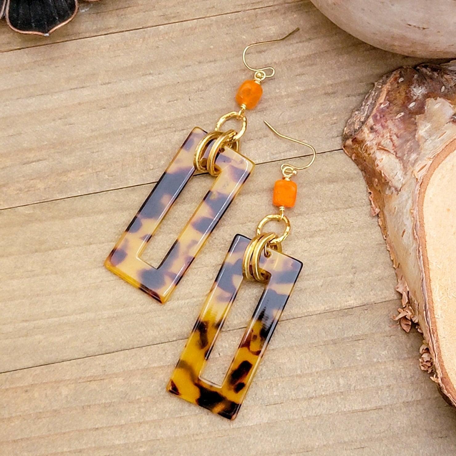 Acrylic Link-Drop Earrings - Nicki Lynn Jewelry