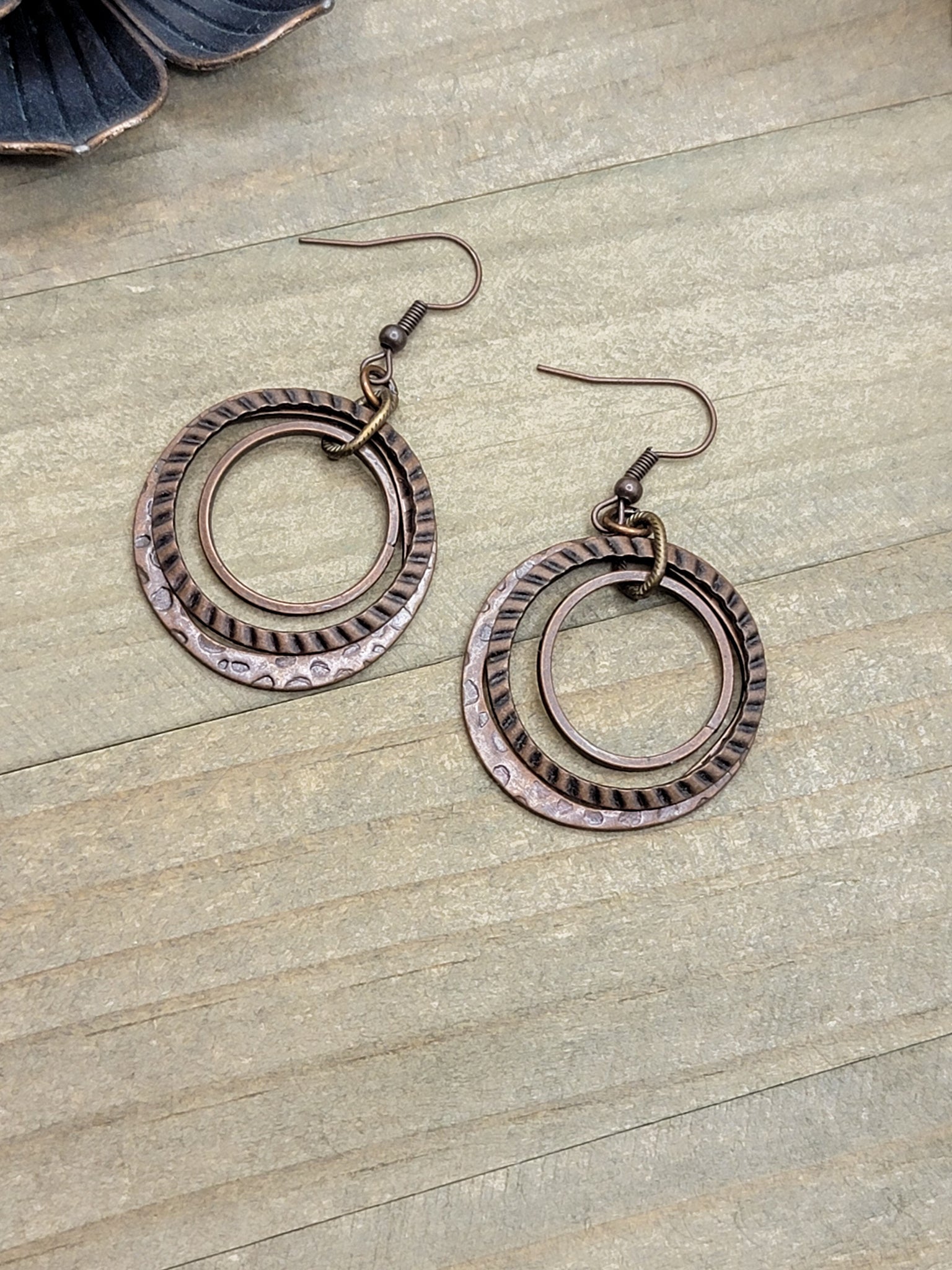 Copper Layered Hoop Earrings, Nicki Lynn Jewelry