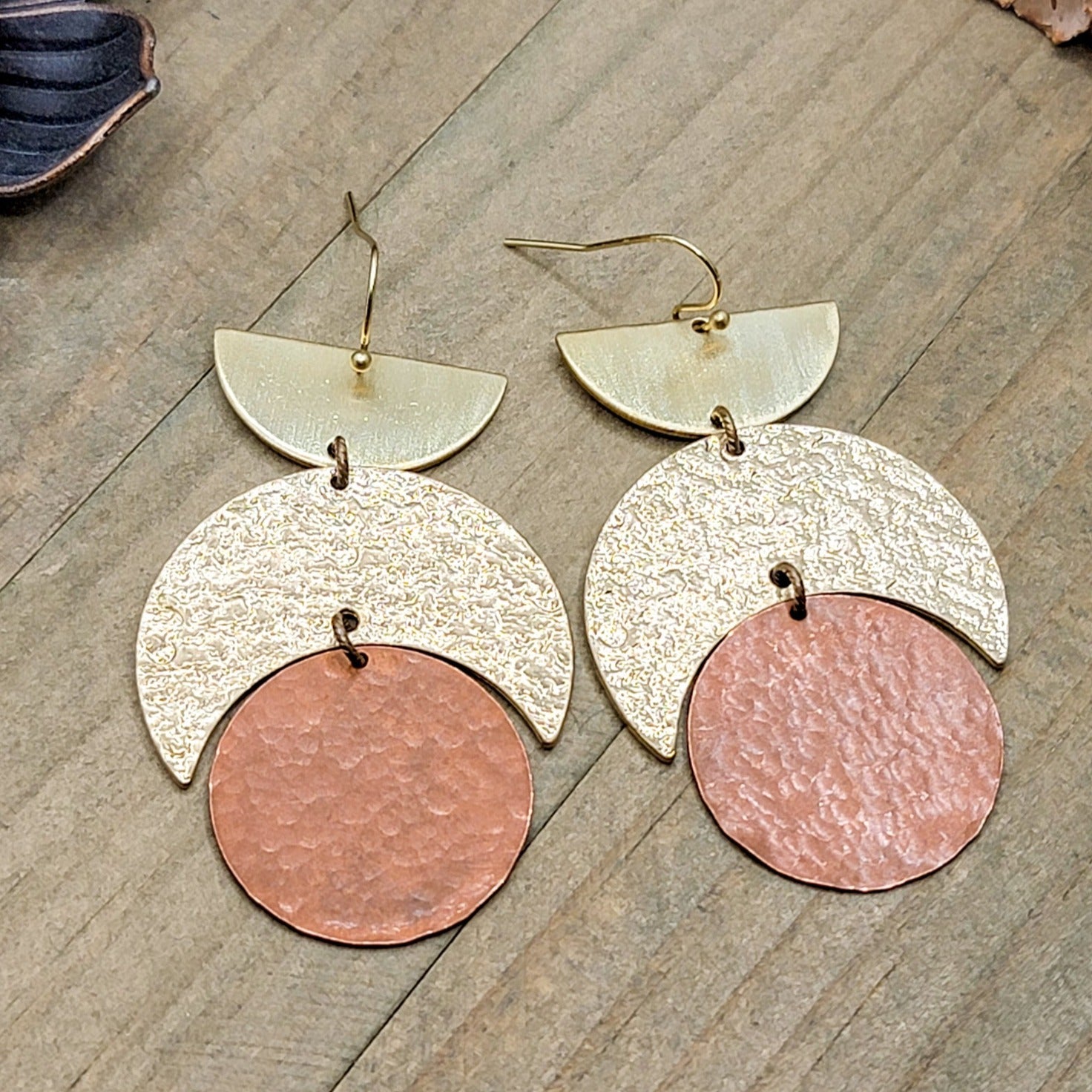 Large Mixed Metal Statement Earrings, Nicki Lynn Jewelry 