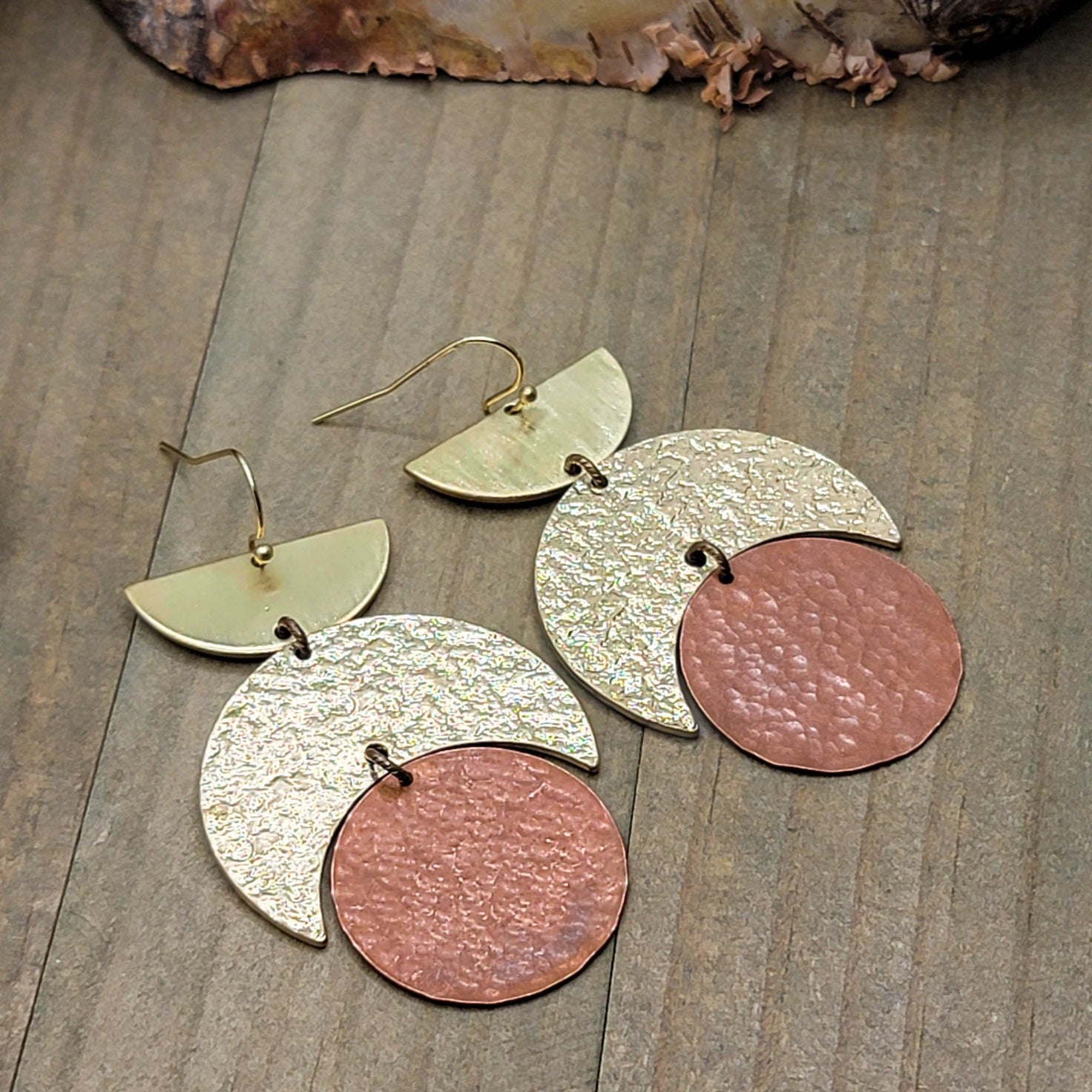 Large Mixed Metal Statement Earrings, Nicki Lynn Jewelry 