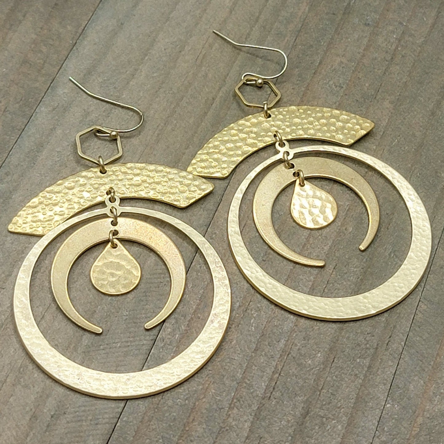Large Gold Statement Hoop Earrings, Nicki Lynn Jewelry 