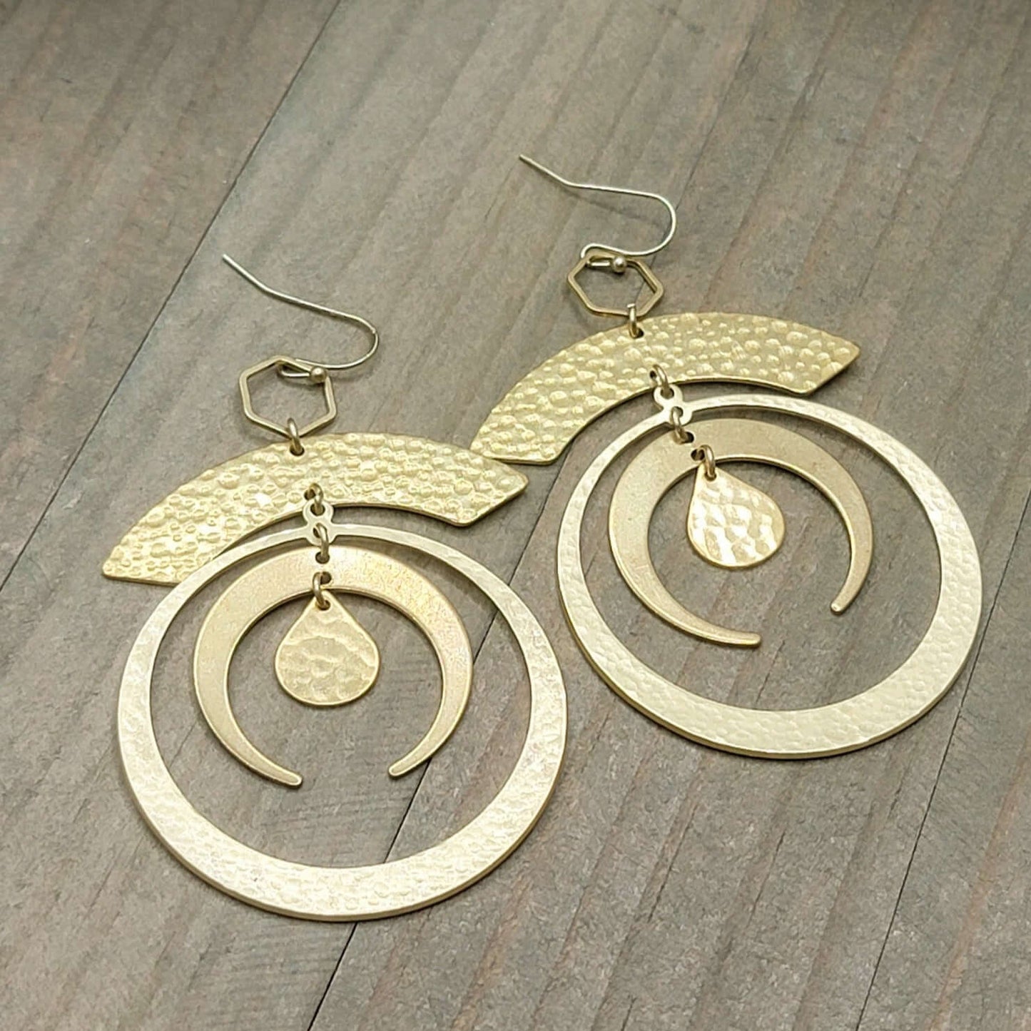 Large Gold Statement Hoop Earrings, Nicki Lynn Jewelry 