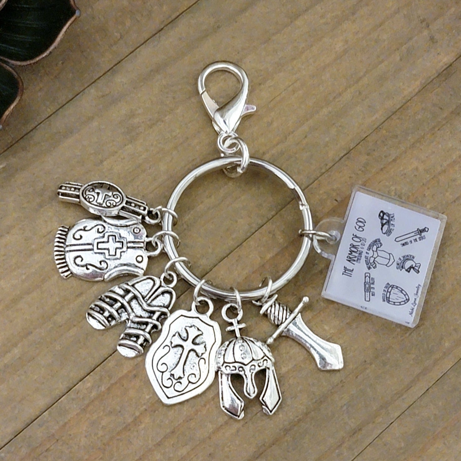 Armor of God Charm Keychain-Ephesians 6:10-20, Nicki Lynn Jewelry 