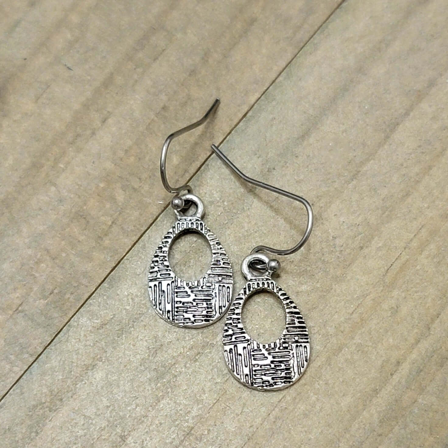 Tiny Silver Teardrop Earrings - Hypoallergenic, Nicki Lynn Jewelry