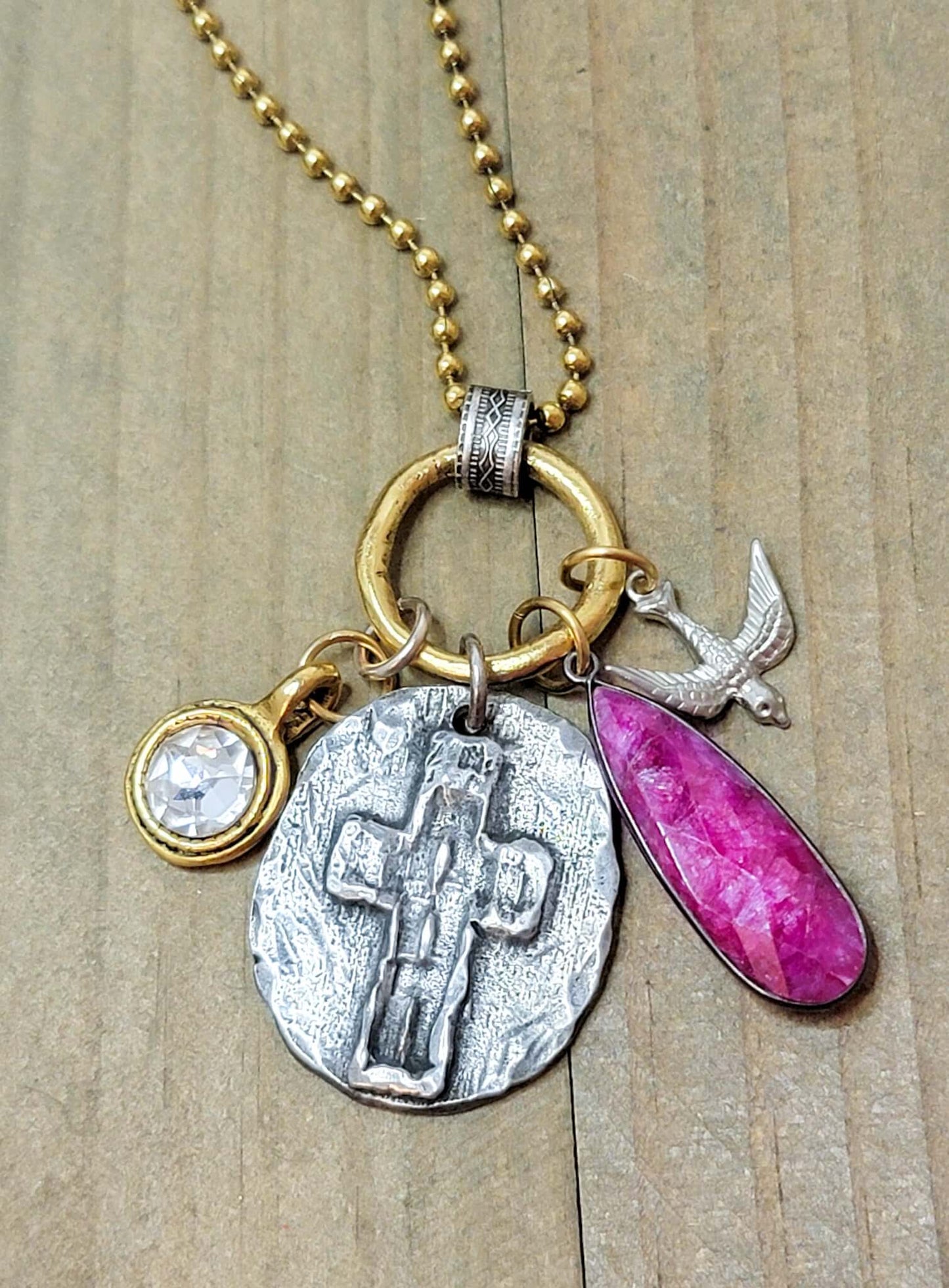 More Precious Than Rubies Mixed Metal Necklace-Proverbs 3:15-17, Nicki Lynn Jewelry 