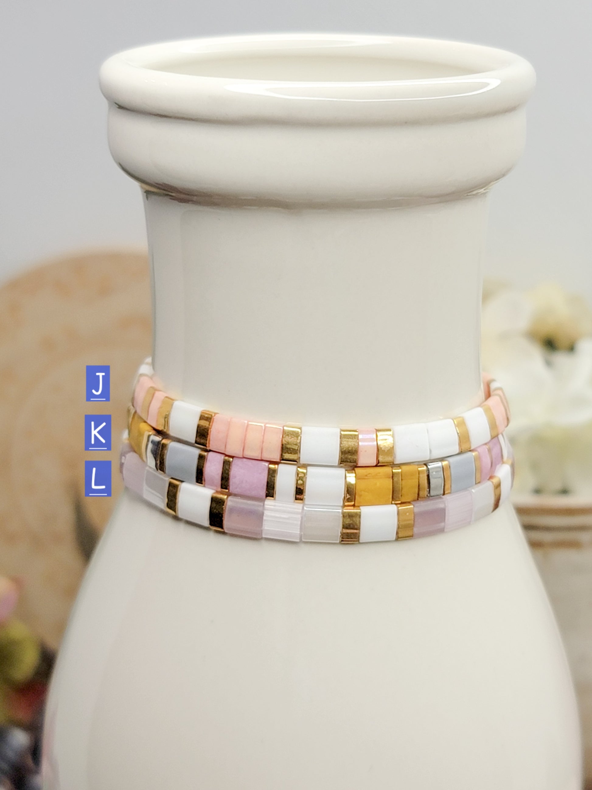 Colorful Glass Tile Beaded Bracelet, Nicki Lynn Jewelry