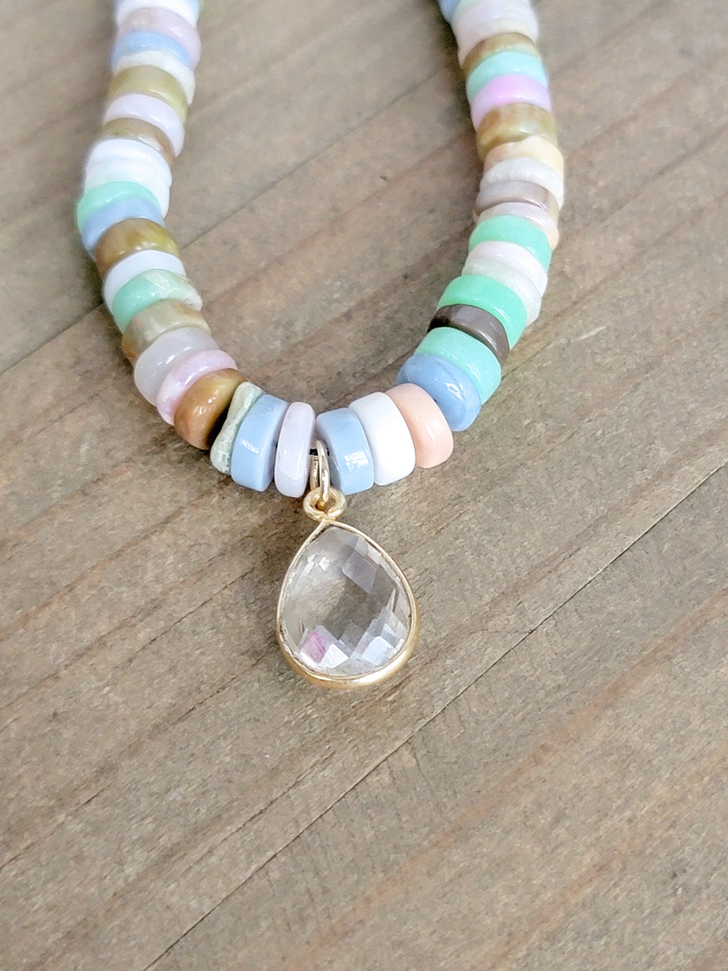 Pastel Opal Gemstone Necklace, Nicki Lynn Jewelry 
