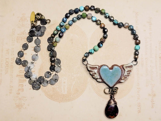 Knotted Turquoise Gemstone Necklace, Nicki Lynn Jewelry 