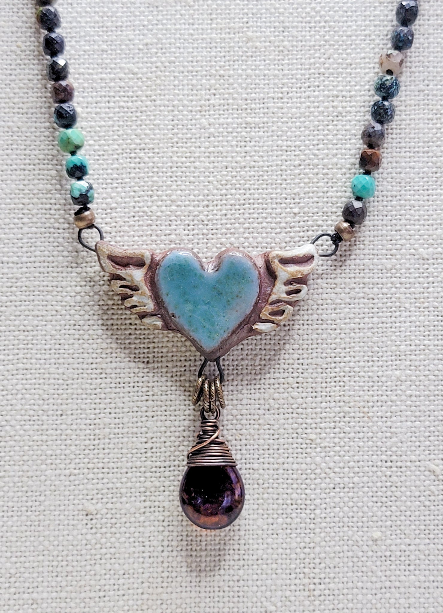 Knotted Turquoise Gemstone Necklace, Nicki Lynn Jewelry 