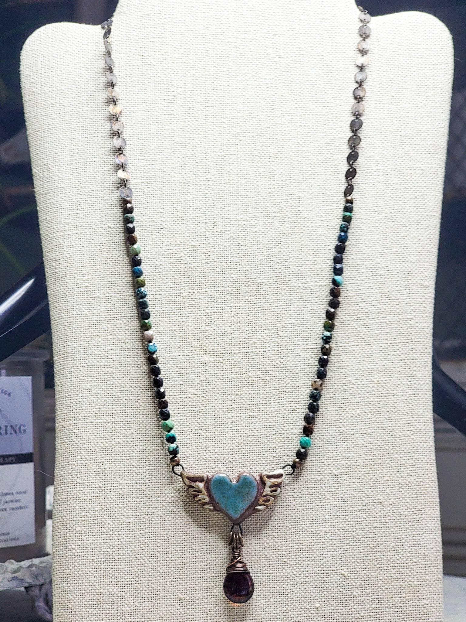 Knotted Turquoise Gemstone Necklace, Nicki Lynn Jewelry 