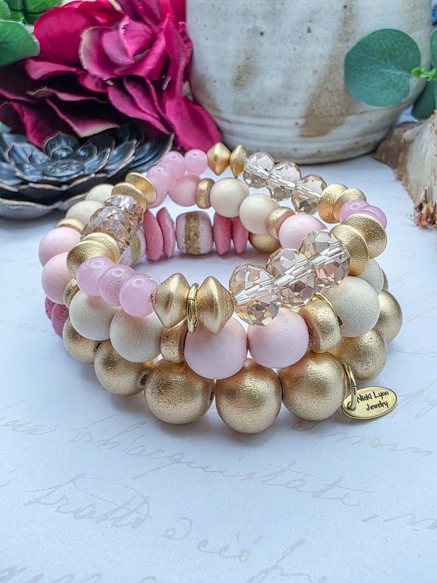 Chunky Statement Bracelet: Pink Edition