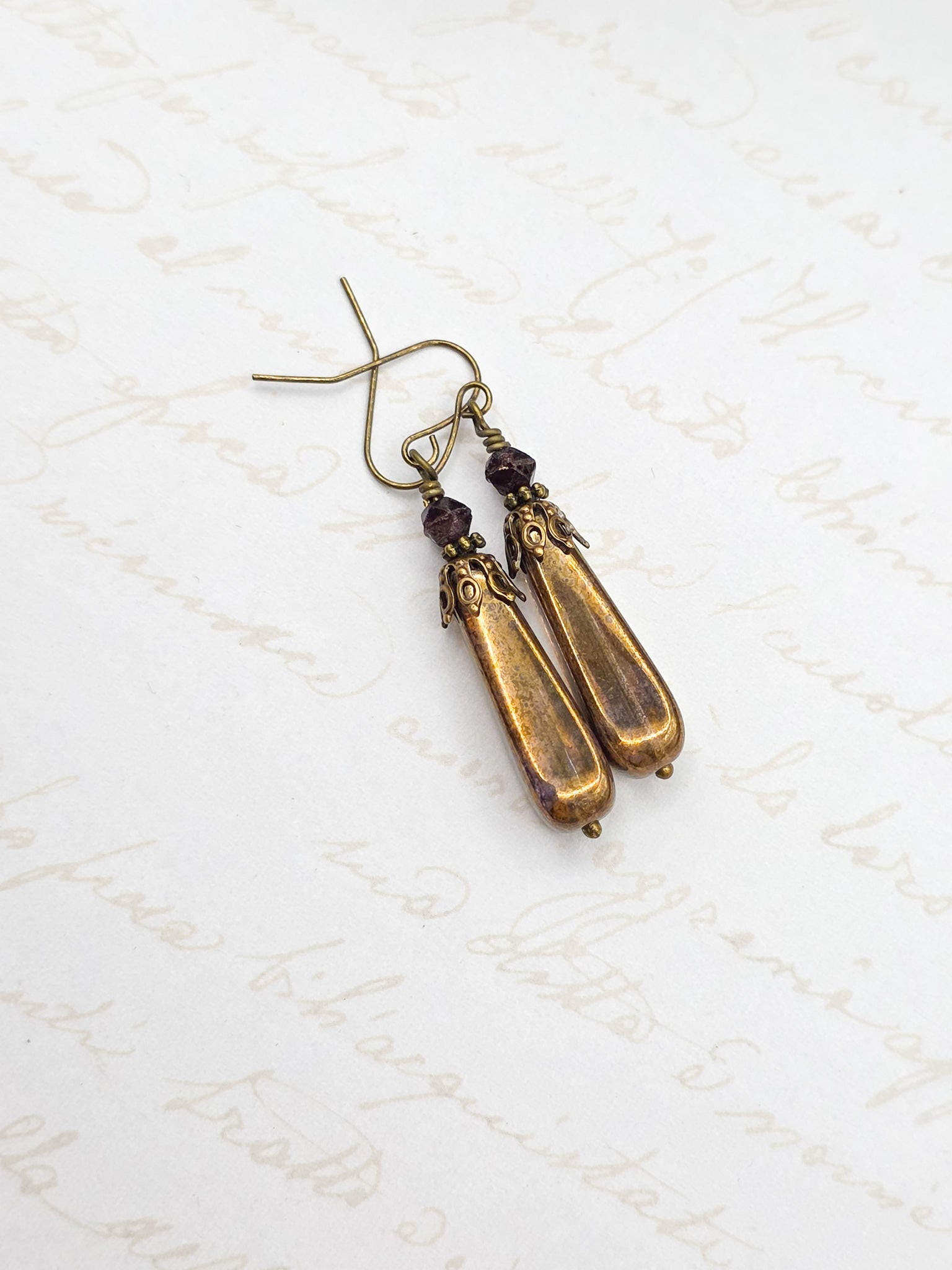 Vintage Style Dangles with Czech Glass Beads, Nicki Lynn Jewelry 