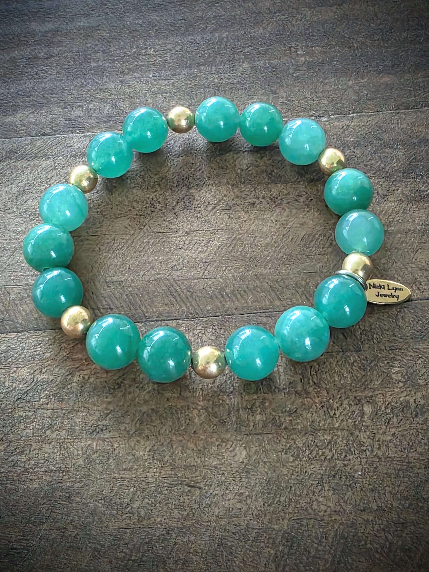 Green Jade Gemstone Bracelet, Nicki Lynn Jewelry