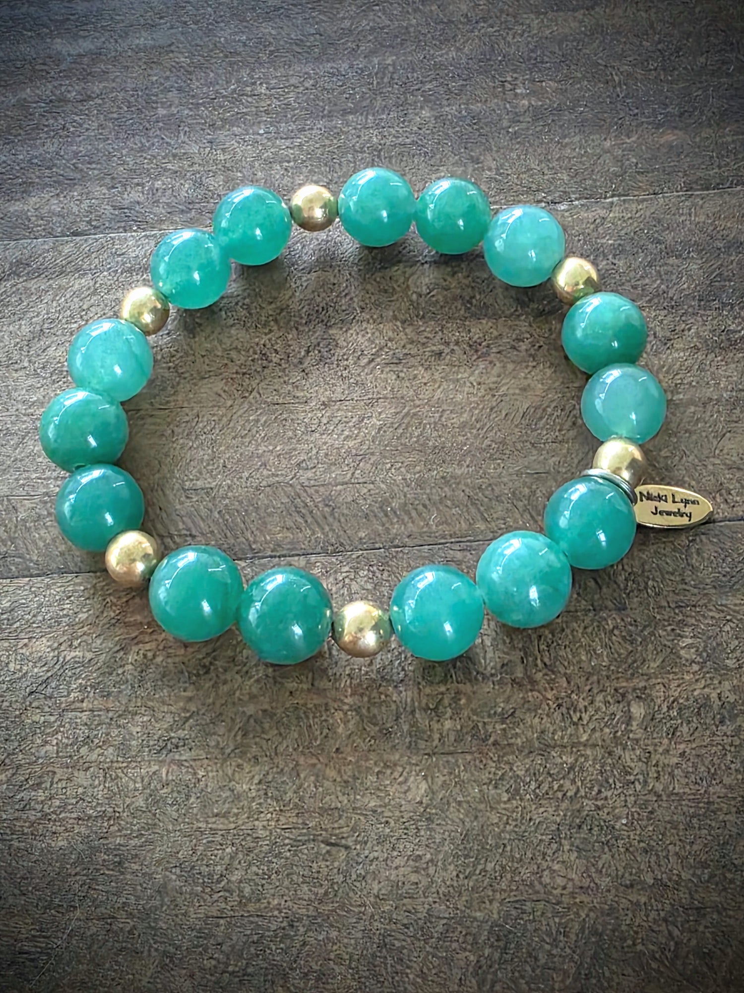 Green Jade Gemstone Bracelet, Nicki Lynn Jewelry