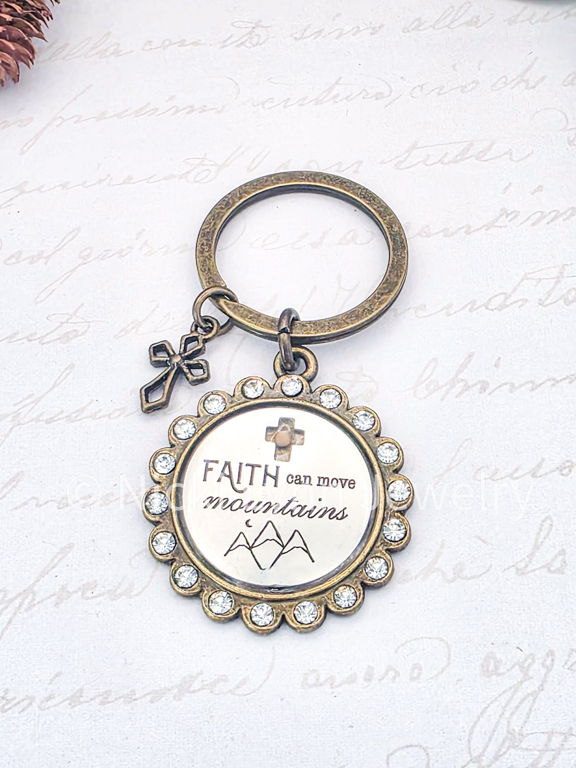Mustard Seed of Faith Keychain-Faith Can Move Mountains-Nicki Lynn Jewelry 