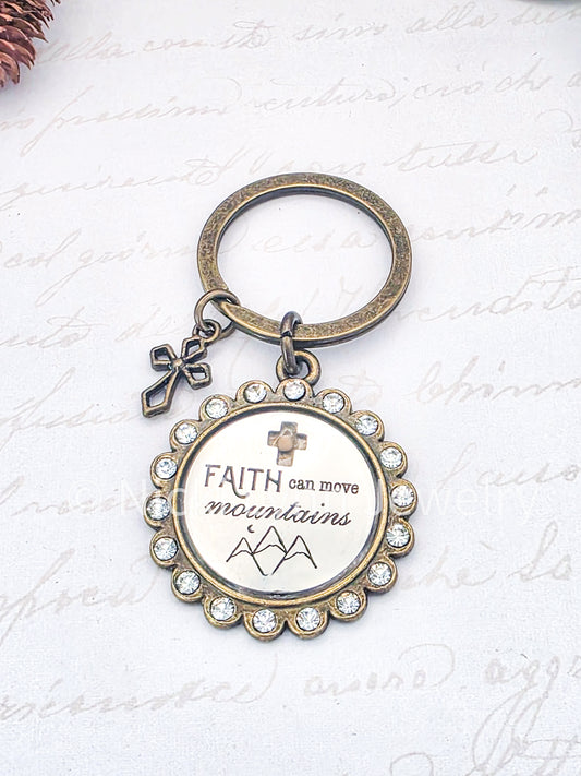 Mustard Seed of Faith Keychain-Faith Can Move Mountains-Nicki Lynn Jewelry 