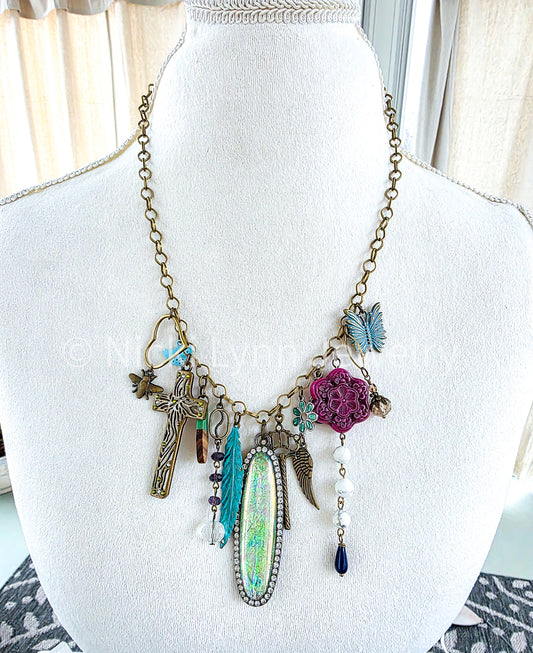 Gypsy Junk Chunky Statement Necklace, Nicki Lynn Jewelry 