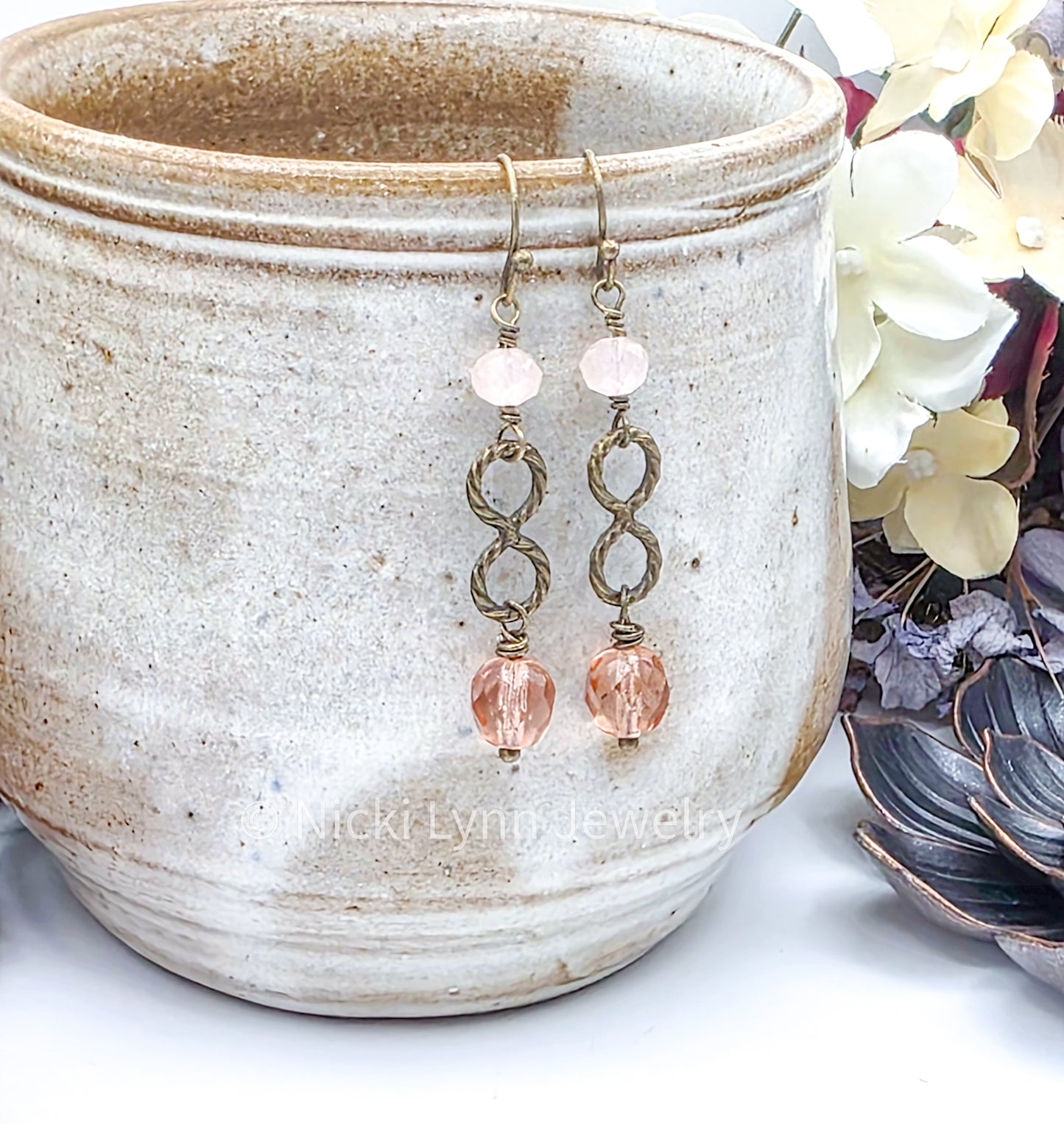 Blush & Brass Wander Earrings, Nicki Lynn Jewelry 