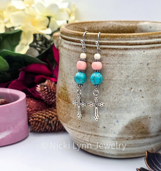 Everyday Grace Cross Earrings, Nicki Lynn Jewelry 
