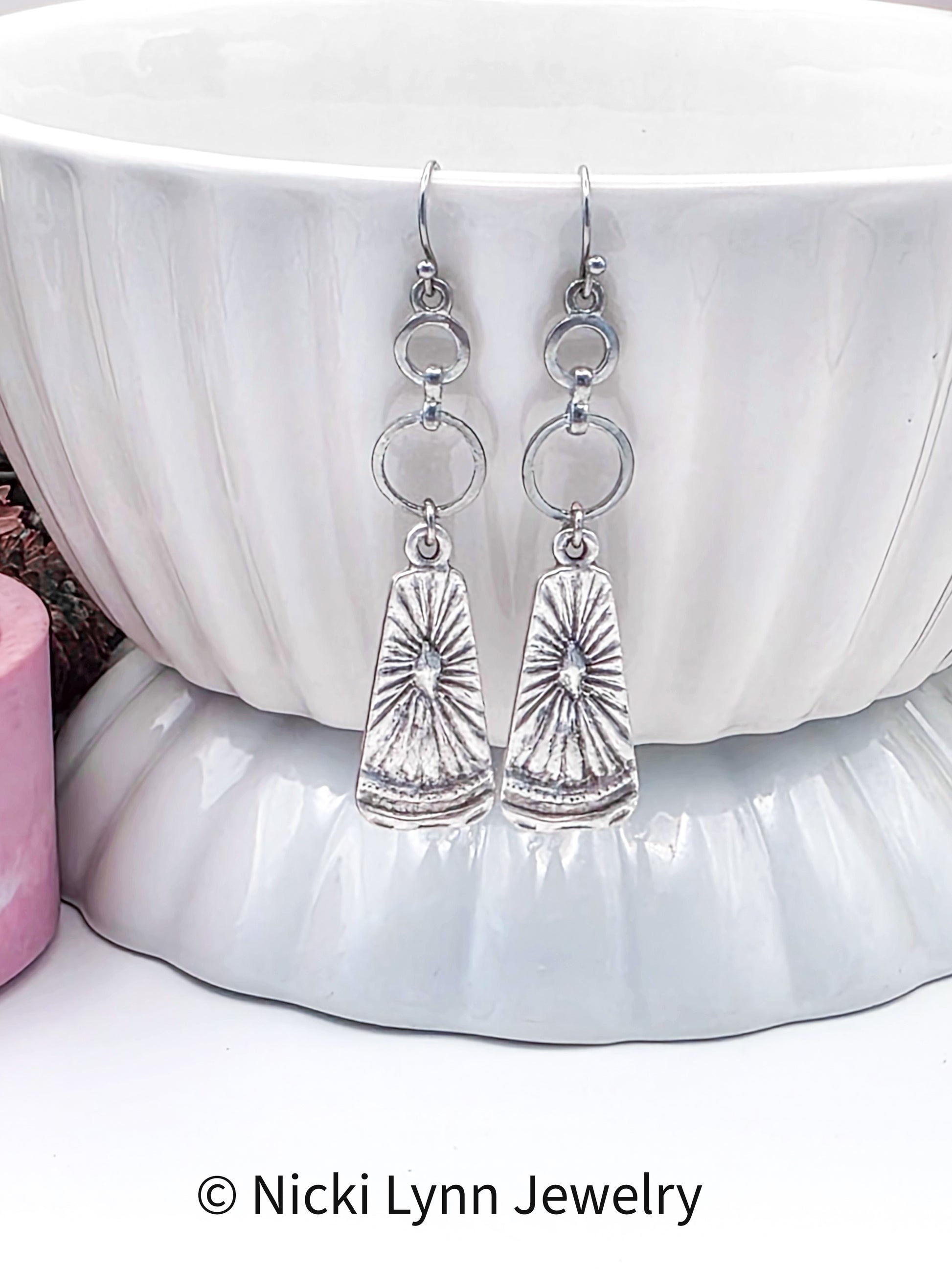 Orecchini Pendenti In Argento 925 Con Cristalli Swarovski Starlight - Pewterhooter, Gioielli Londra In Scatola