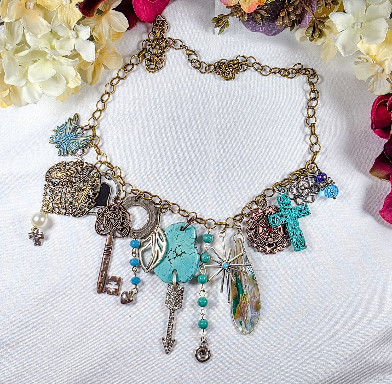Gypsy Junk Chunky Statement Necklace, Nicki Lynn Jewelry 